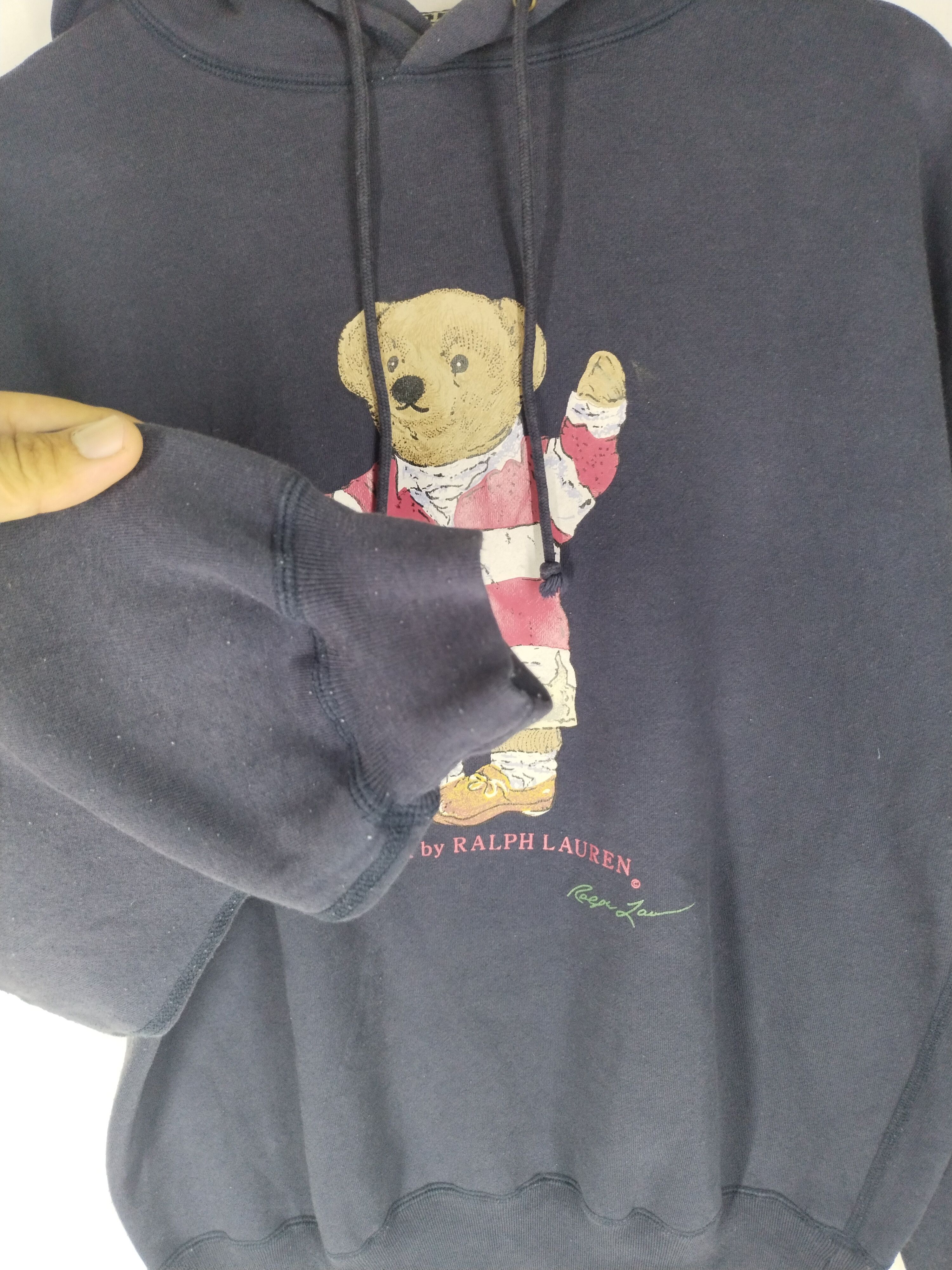 Polo Ralph Lauren × Ralph Lauren × Vintage 90's Bear Ralph Lauren by Polo Ralph Lauren Hoodie Size US L / EU 52-54 / 3 - 8 Thumbnail