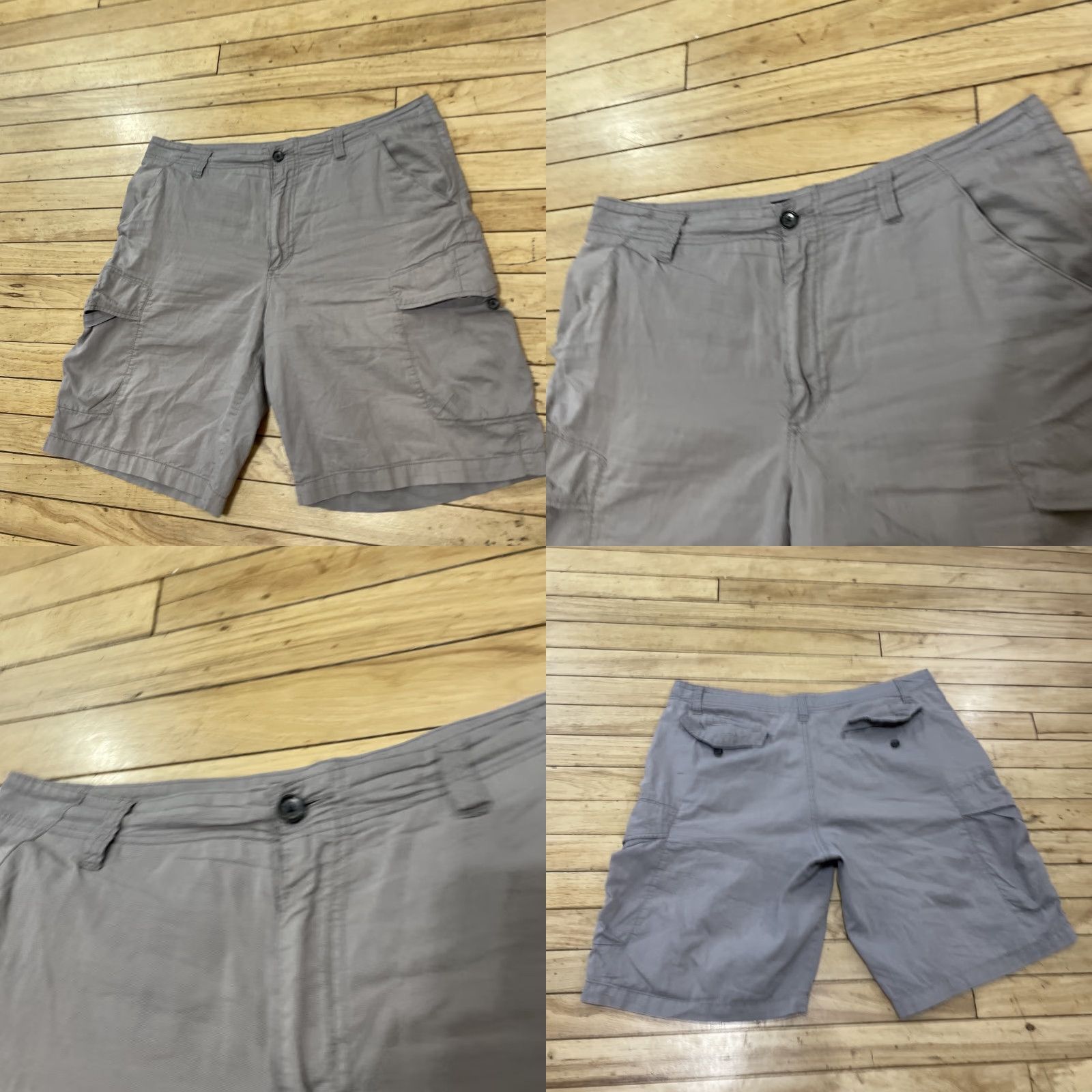 Banana Republic BANANA REPUBLIC Lightweight Cargo Shorts Men 34 Gray Outdoor Casual 34x10 Cotton Polyester Zip Pocket Regular Rise 10in Check 90s? Size US 34 / EU 50 - 10 Thumbnail