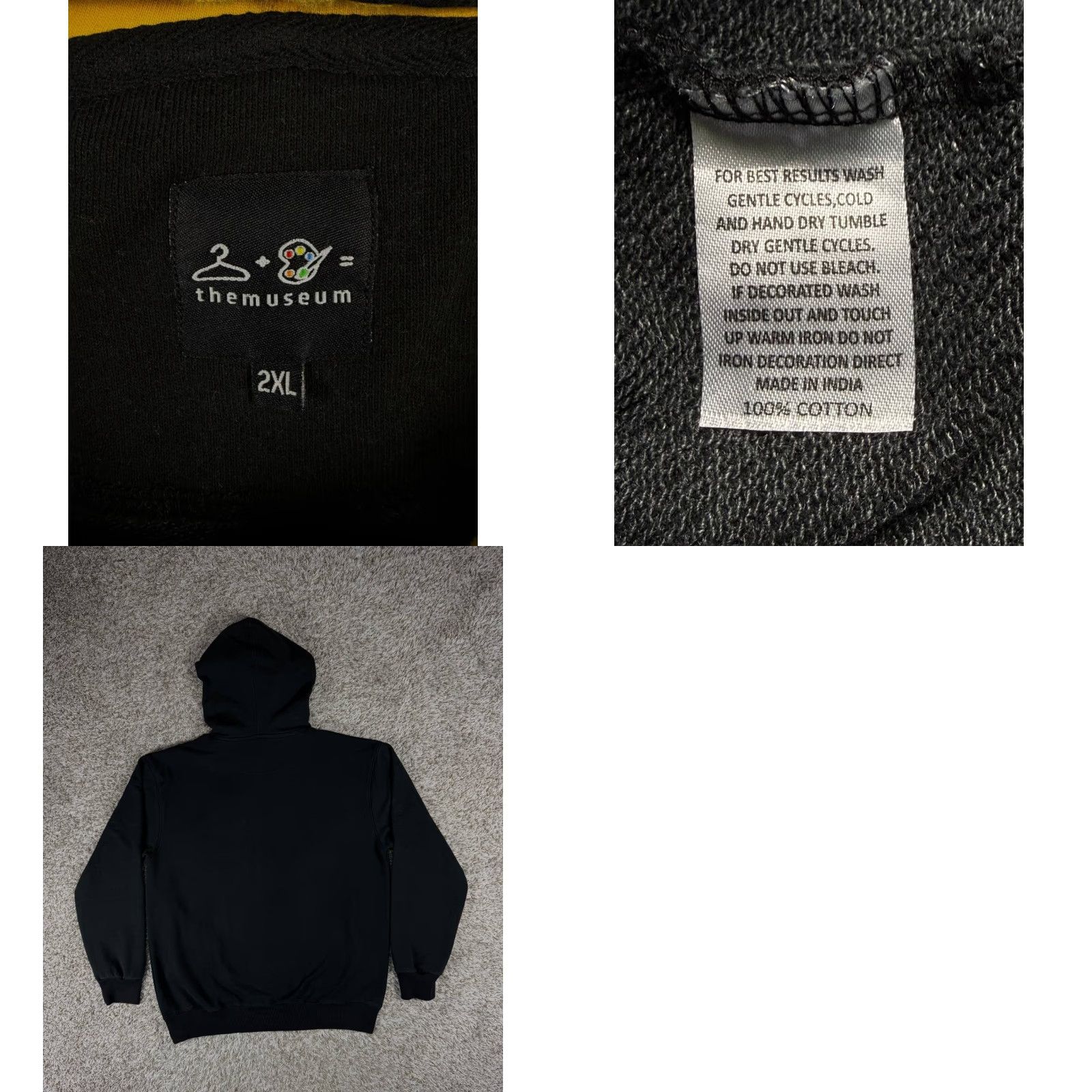 Logo 7 VINTAGE The Museum DC Embroidered Logo Black Hoodie Men's 2XL Cold? Size US XXL / EU 58 / 5 - 8 Thumbnail