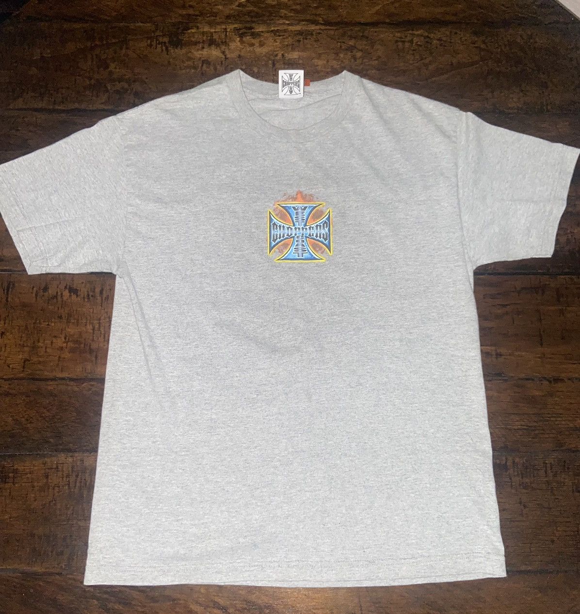 Harley Davidson -Vintage West Coast Choppers Fire Flame Gray T shirt Size US L / EU 52-54 / 3 - 2 Thumbnail