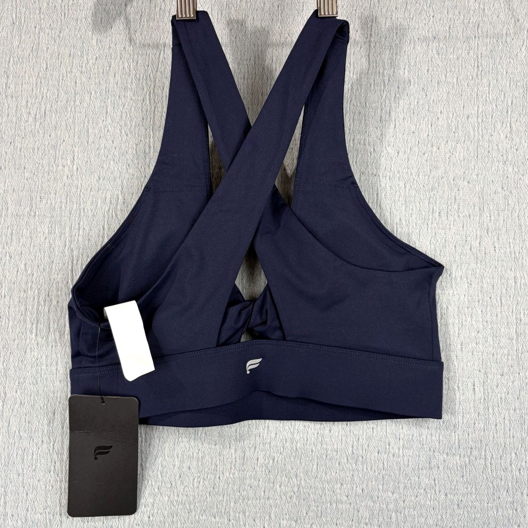 Fabletics Fabletics Oasis Twist-Front Womens Navy Sports Bra Size Medium Size ONE SIZE - 4 Thumbnail