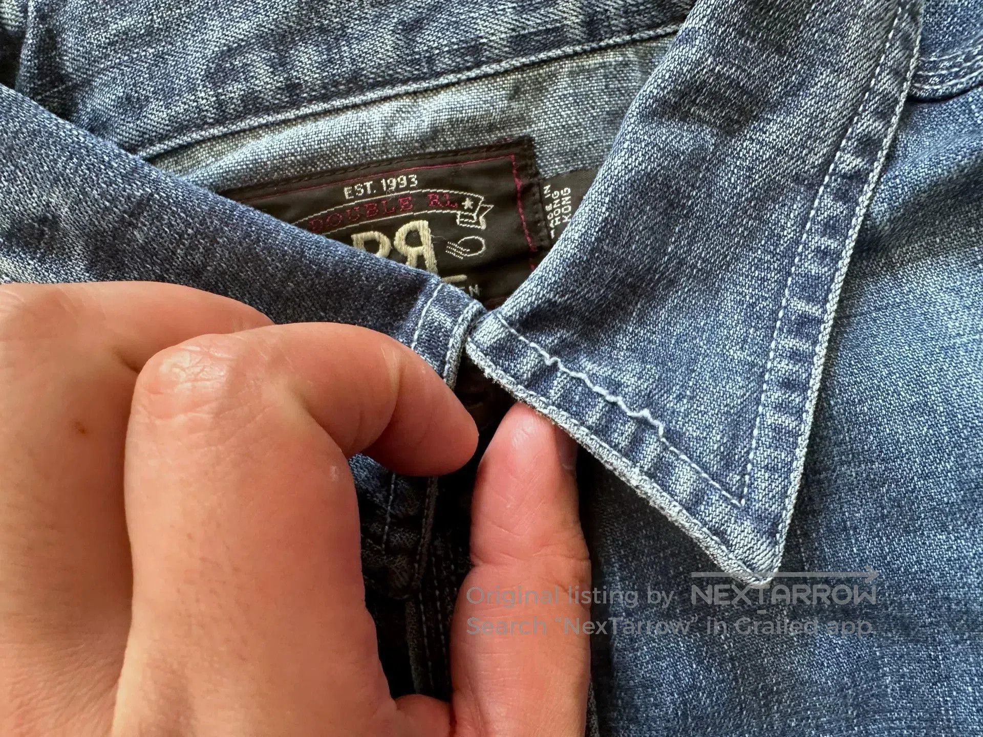RRL Ralph Lauren RRL Distressed Denim Shirt. Size US M / EU 48-50 / 2 - 6 Thumbnail