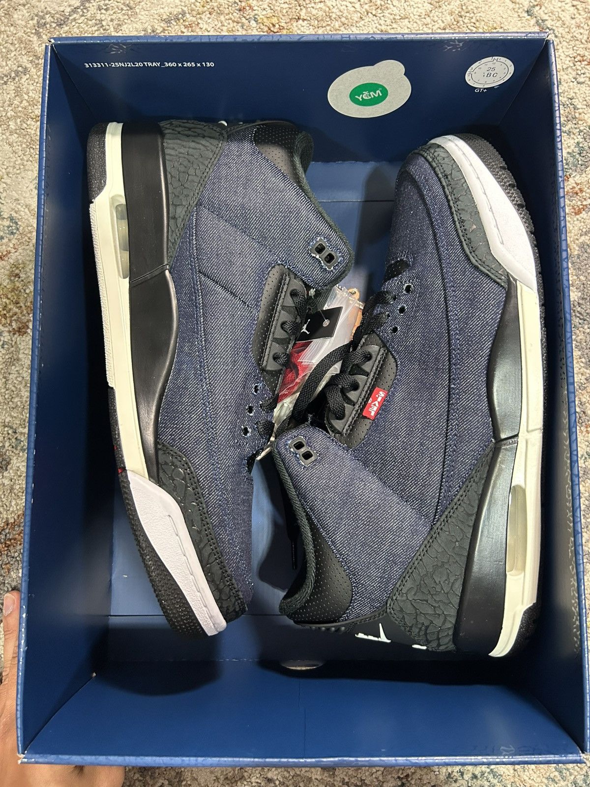 Jordan Brand Jordan 3 Levi Indigo Size US 13 / EU 46 - 1 Thumbnail