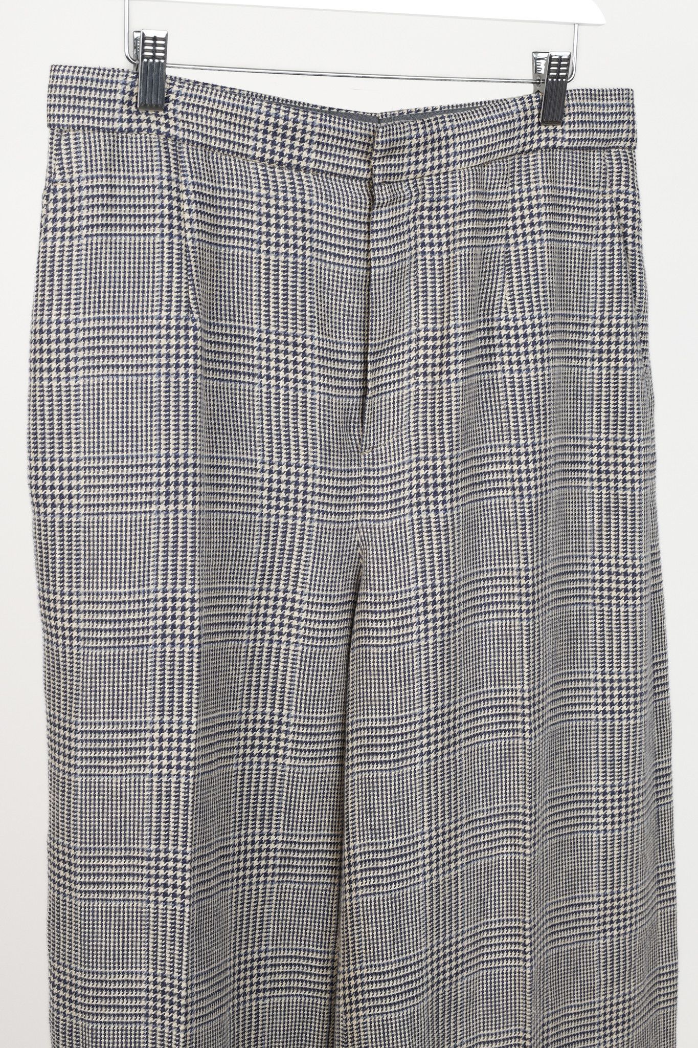 Brunello Cucinelli Brunello Cucinelli Houndstooth Linen Wide-Leg Trouser Size 32" / US 10 / IT 46 - 3 Thumbnail