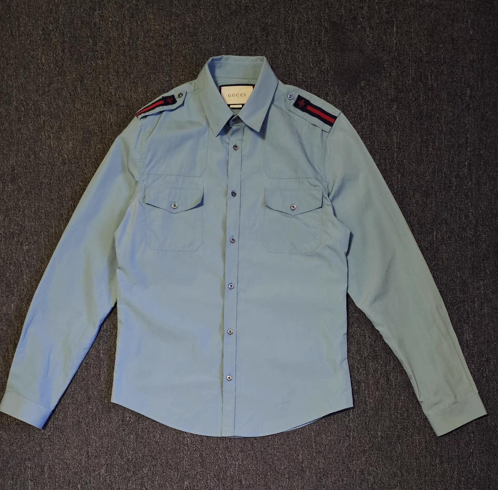 Gucci Gucci Epaulet Shirt, Size US M / EU 48-50 / 2 - 1 Thumbnail