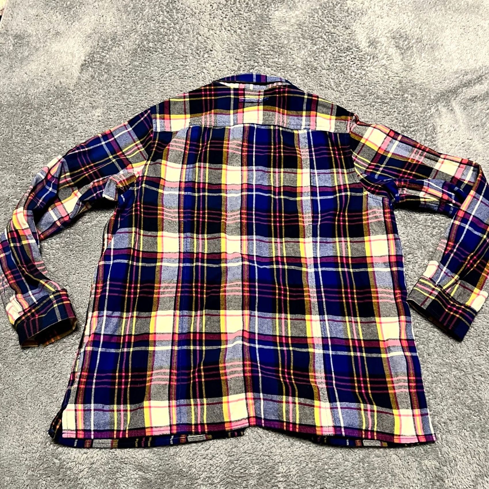 Duluth Trading Company Duluth Trading Shirt Womens Large Free Swingin' Cotton Flannel Plaid Outdoor Blue Button-Up Womens L Regular Men? Size L / US 10 / IT 46 - 3 Thumbnail