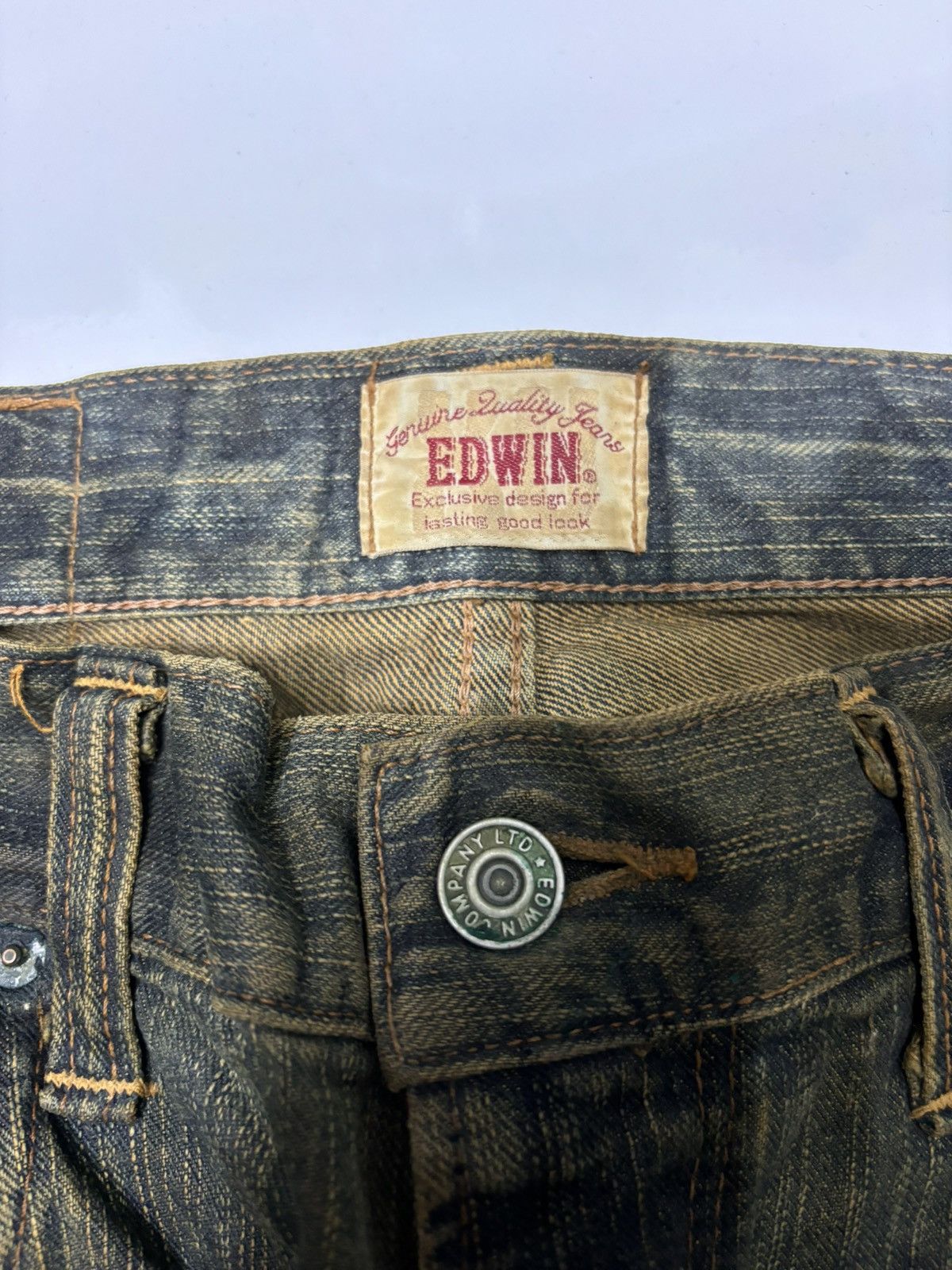 Edwin EDWIN RUSTY MUD WASH BAGGY DISTRESS DENIM JEANS Size US 34 / EU 50 - 10 Thumbnail