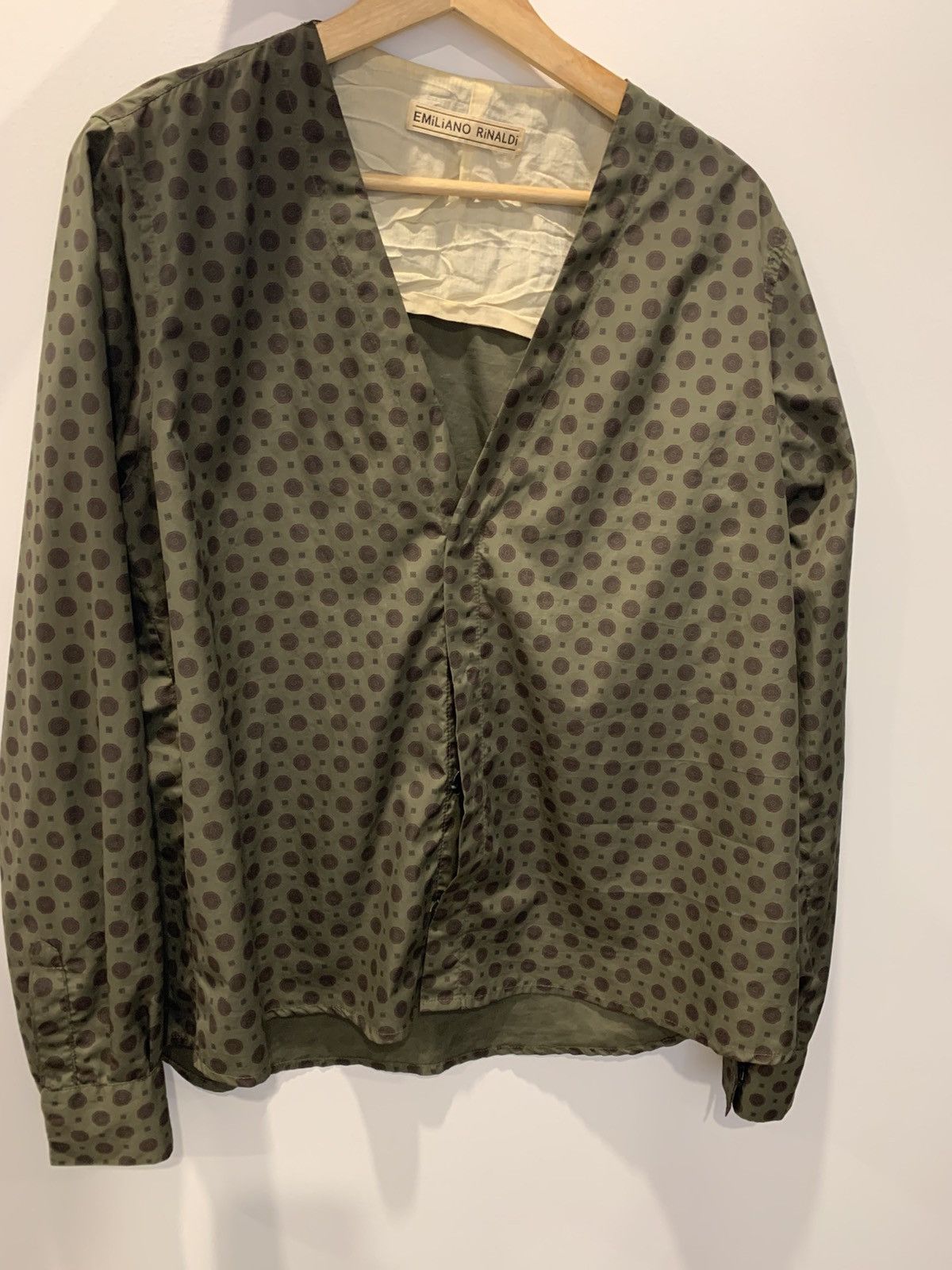 Emiliano Rinaldi Emilio Rinaldi tiled green print top Size US M / EU 48-50 / 2 - 1 Thumbnail
