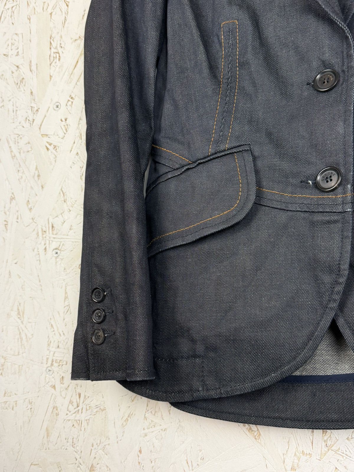 Celine Celine Denim Cotton Tailored Blazer Size 36 Size XS / US 0-2 / IT 36-38 - 3 Thumbnail