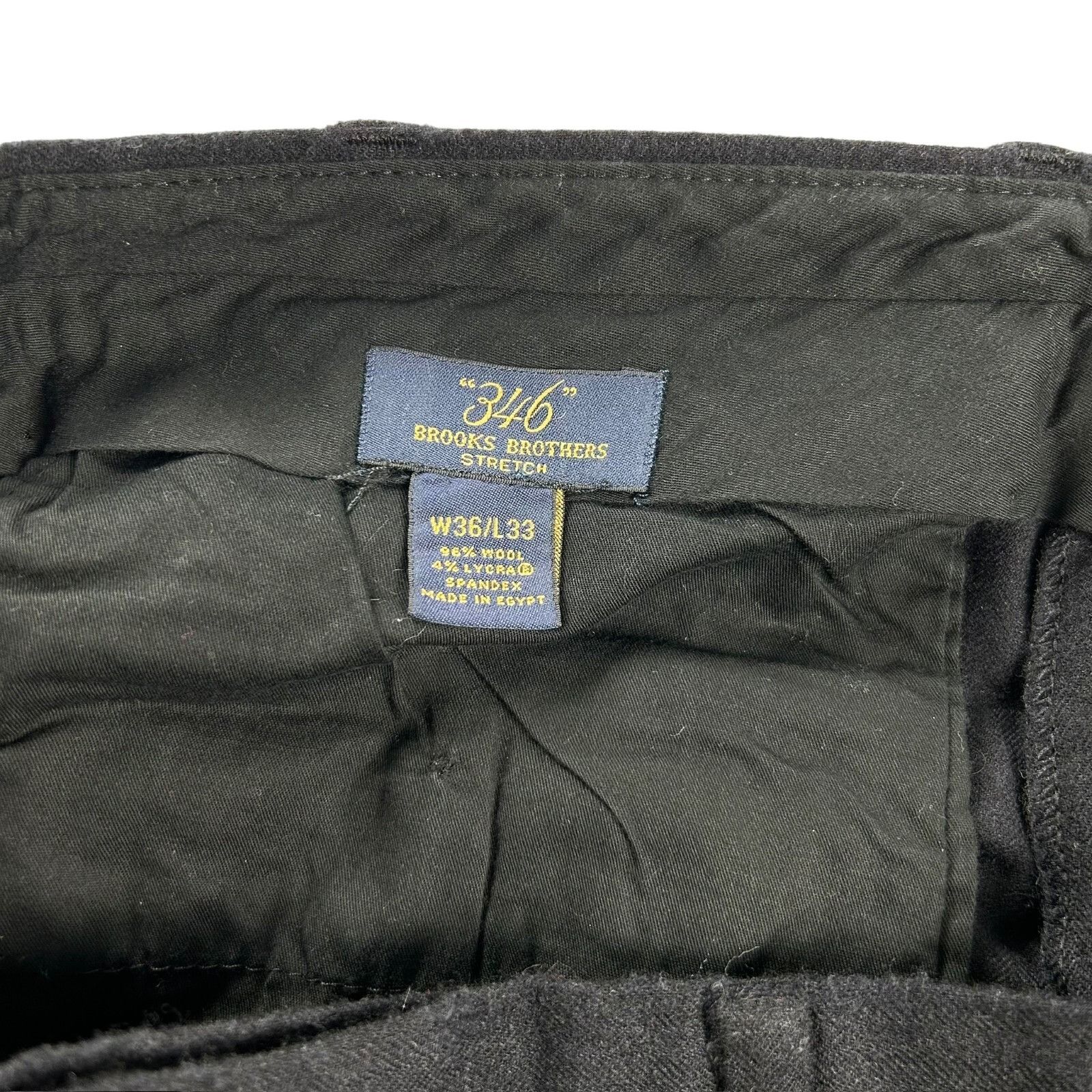Brooks Brothers Brooks Brothers 346 Men’s Stretch Flannel Suit Black Herring Size 44L - 12 Thumbnail