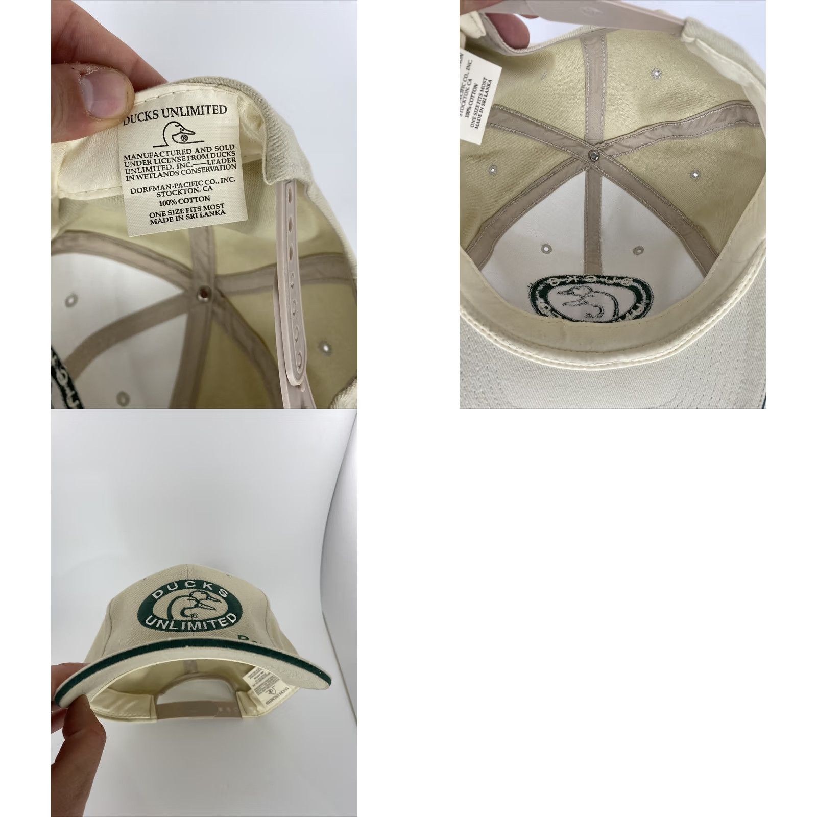 Vintage VINTAGE Ducks Unlimited Khaki SnapBack Hat Adjustable Men Khaki Green Trim 90s Outdoor Canvas Cotton Hat Size ONE SIZE - 8 Thumbnail