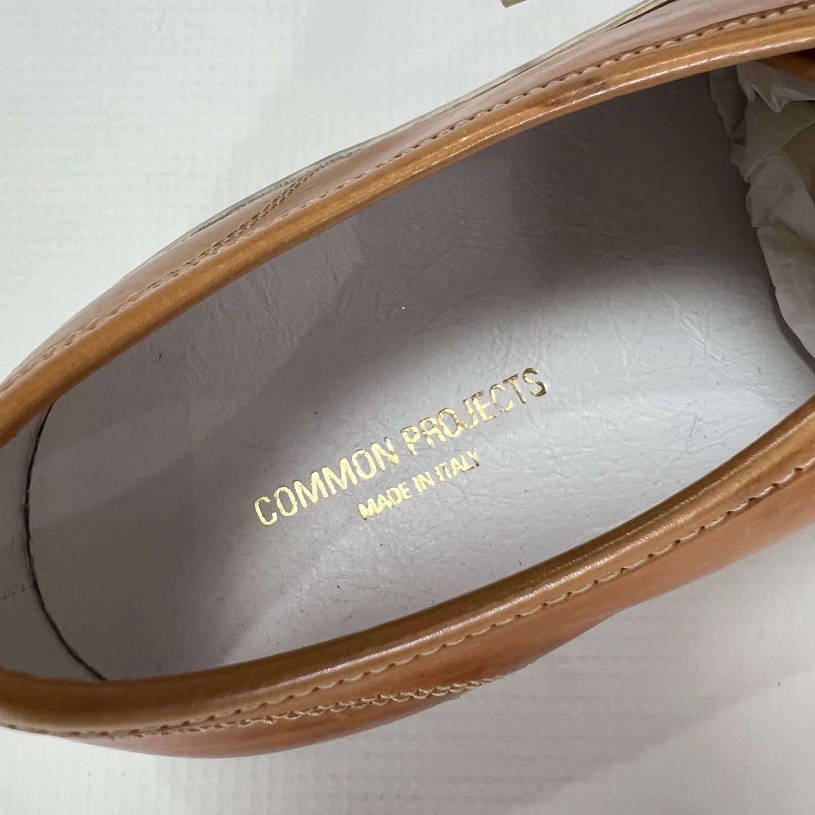 Common Projects Common Projects Tournament Low Tan Polished Leather Italy Size US 9 / EU 42 - 4 Thumbnail