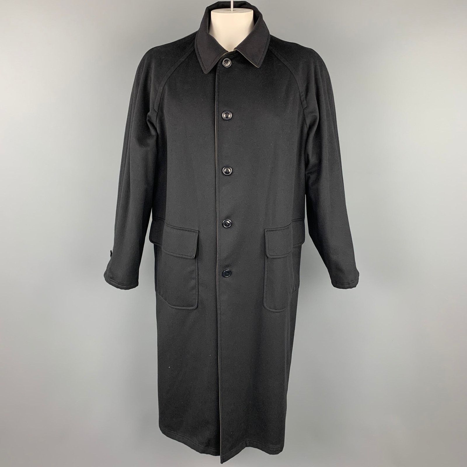 Ermenegildo Zegna Size L Olive & Black Wool Blend Reversible Coat Size US L / EU 52-54 / 3 - 4 Thumbnail