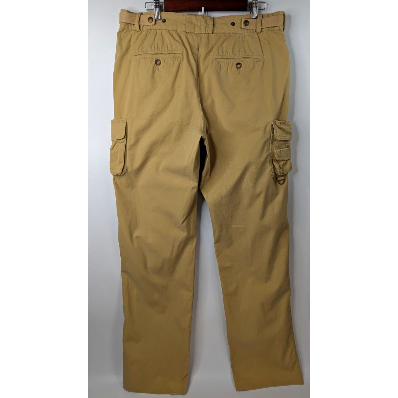 Orvis Orvis Cargo Pants Men's 38 Khaki Unhemmed Adjustable Waist Canvas Cotton Pocket Size US 38 / EU 54 - 4 Thumbnail