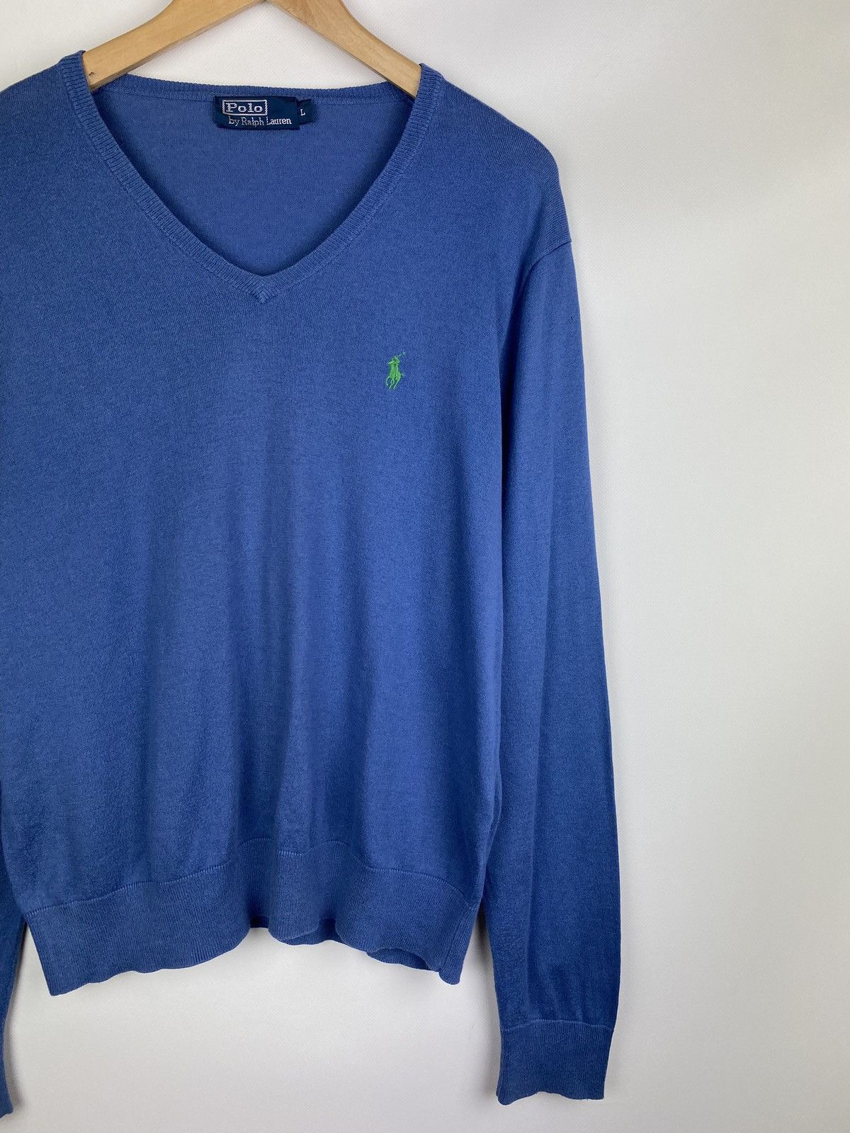 Vintage Polo by Ralph Lauren vintage men’s v neck sweater pullover Size US L / EU 52-54 / 3 - 3 Thumbnail
