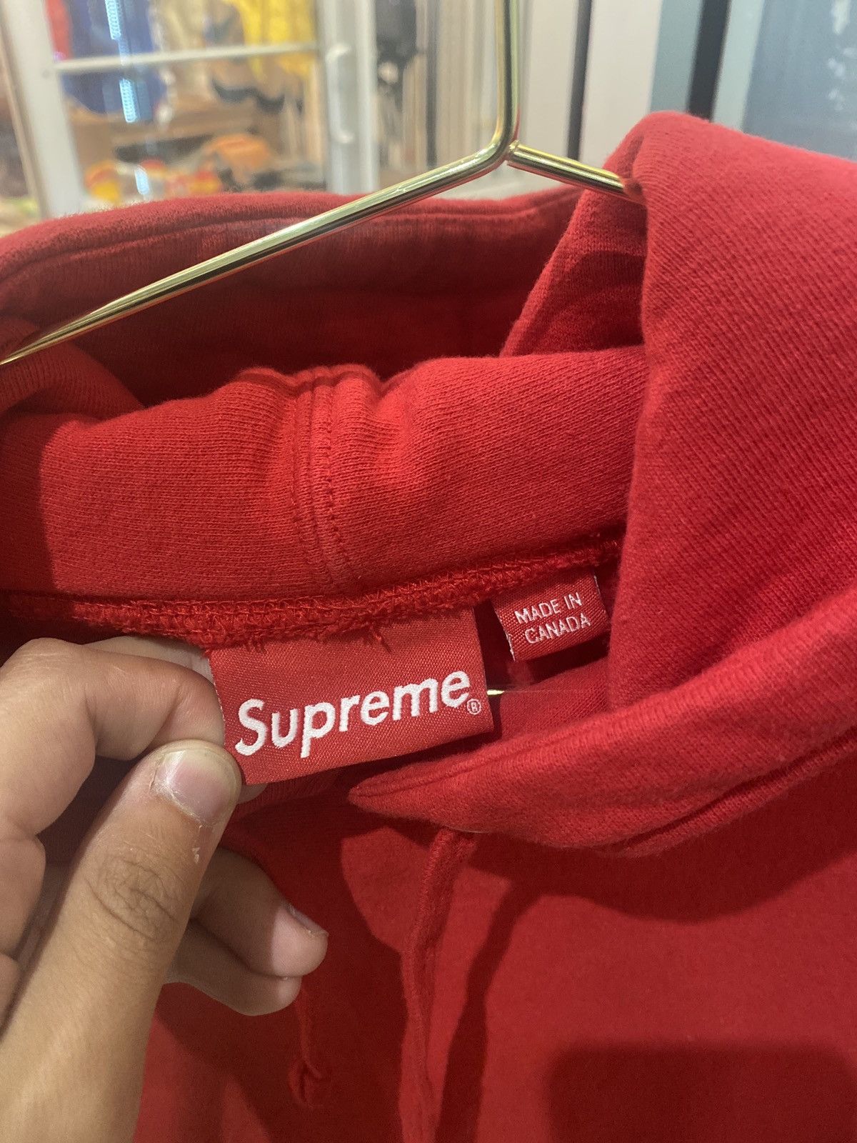 Supreme Supreme Sequin Arc Hooded Sweatshirt Red Size US L / EU 52-54 / 3 - 3 Thumbnail