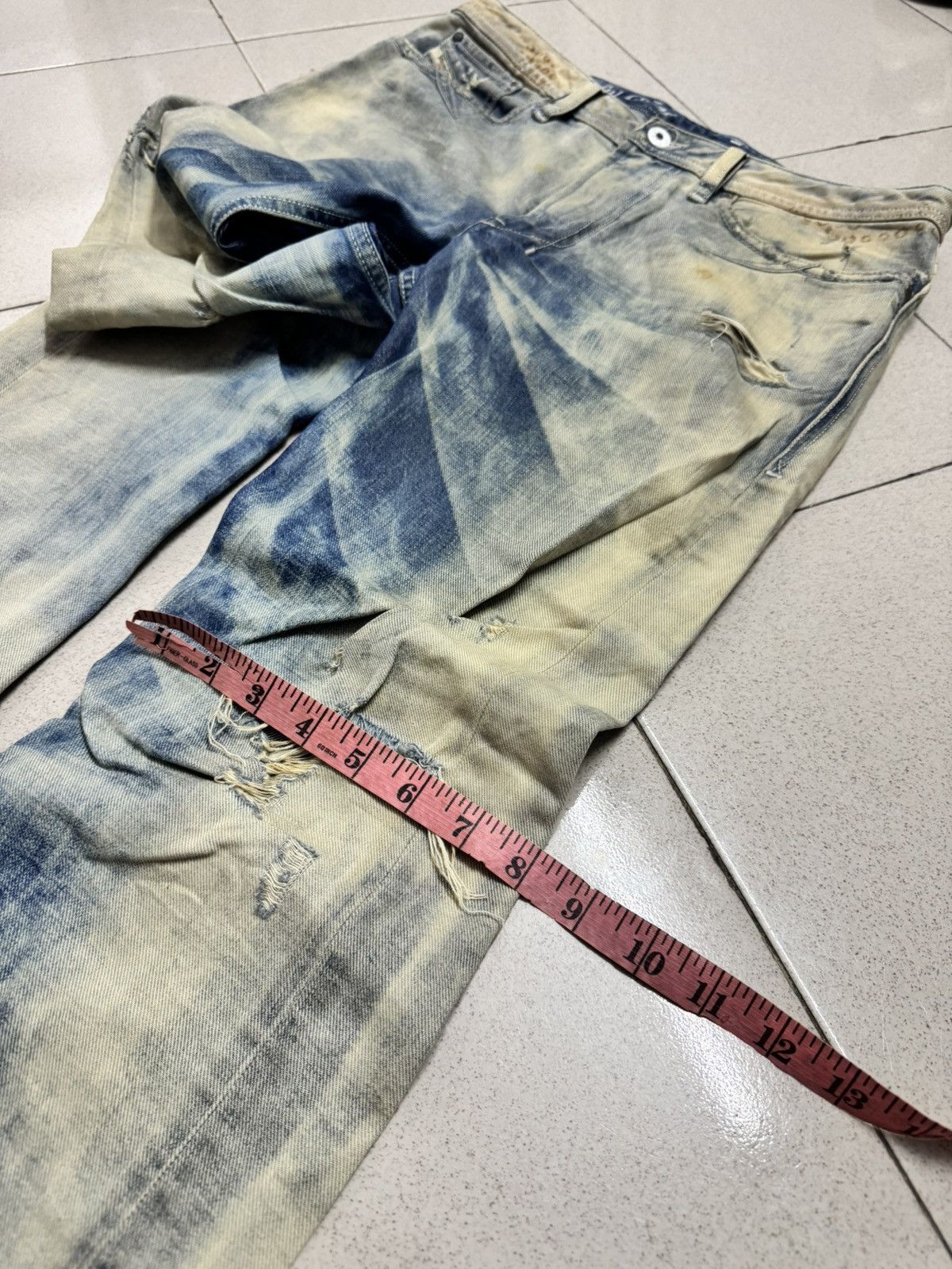 Diesel DIESEL SAFADO WASHED DISTRESSED JEANS Size US 34 / EU 50 - 15 Thumbnail