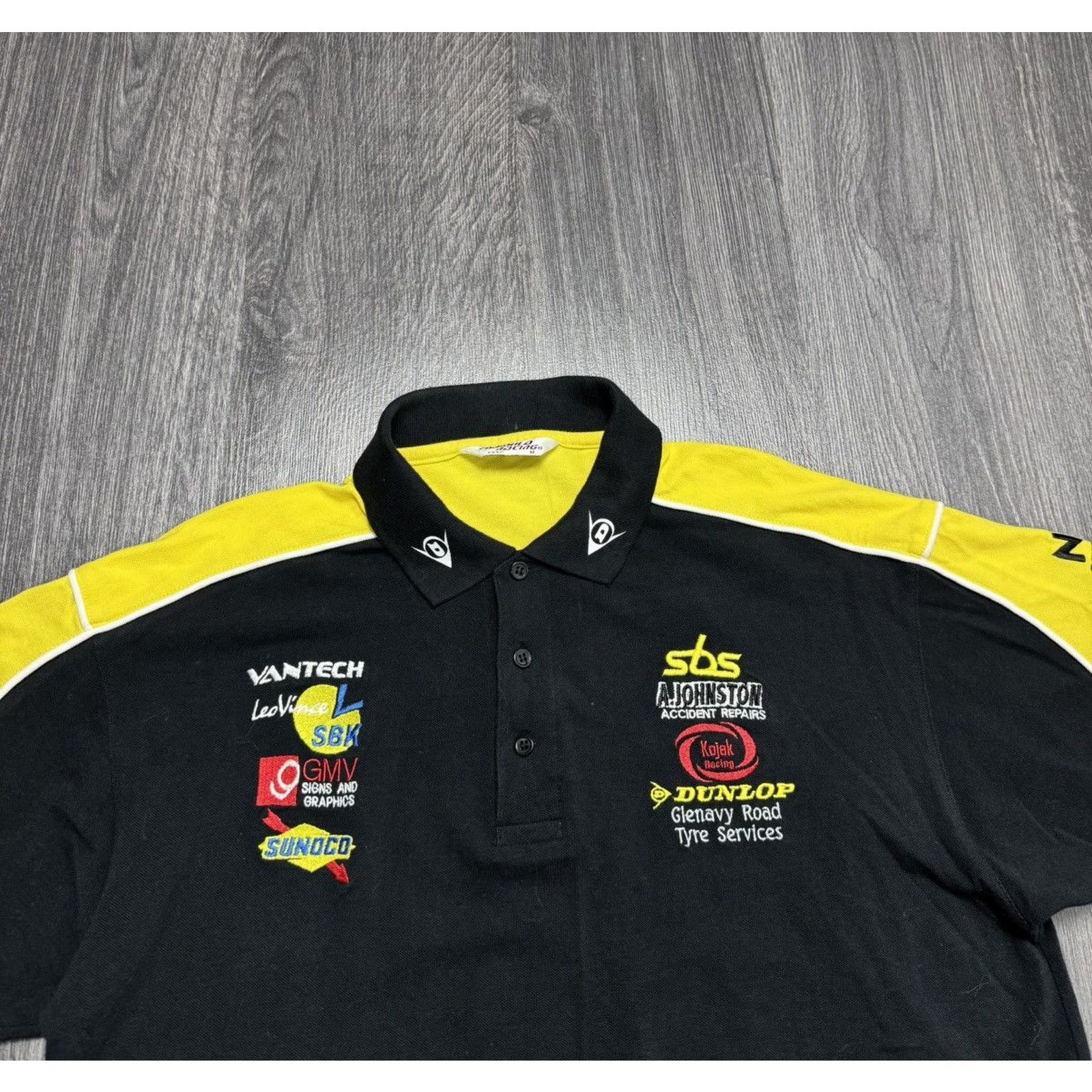 Dunlop 90s Vintage Racing Polo Shirt Dunlop F-1 Size US M / EU 48-50 / 2 - 3 Thumbnail