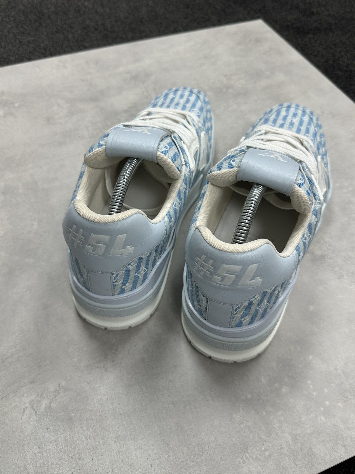 Louis Vuitton Louis Vuitton #54 LV Mini Monogram Trainer Blue LV9 Size US 10 / EU 43 - 8 Thumbnail
