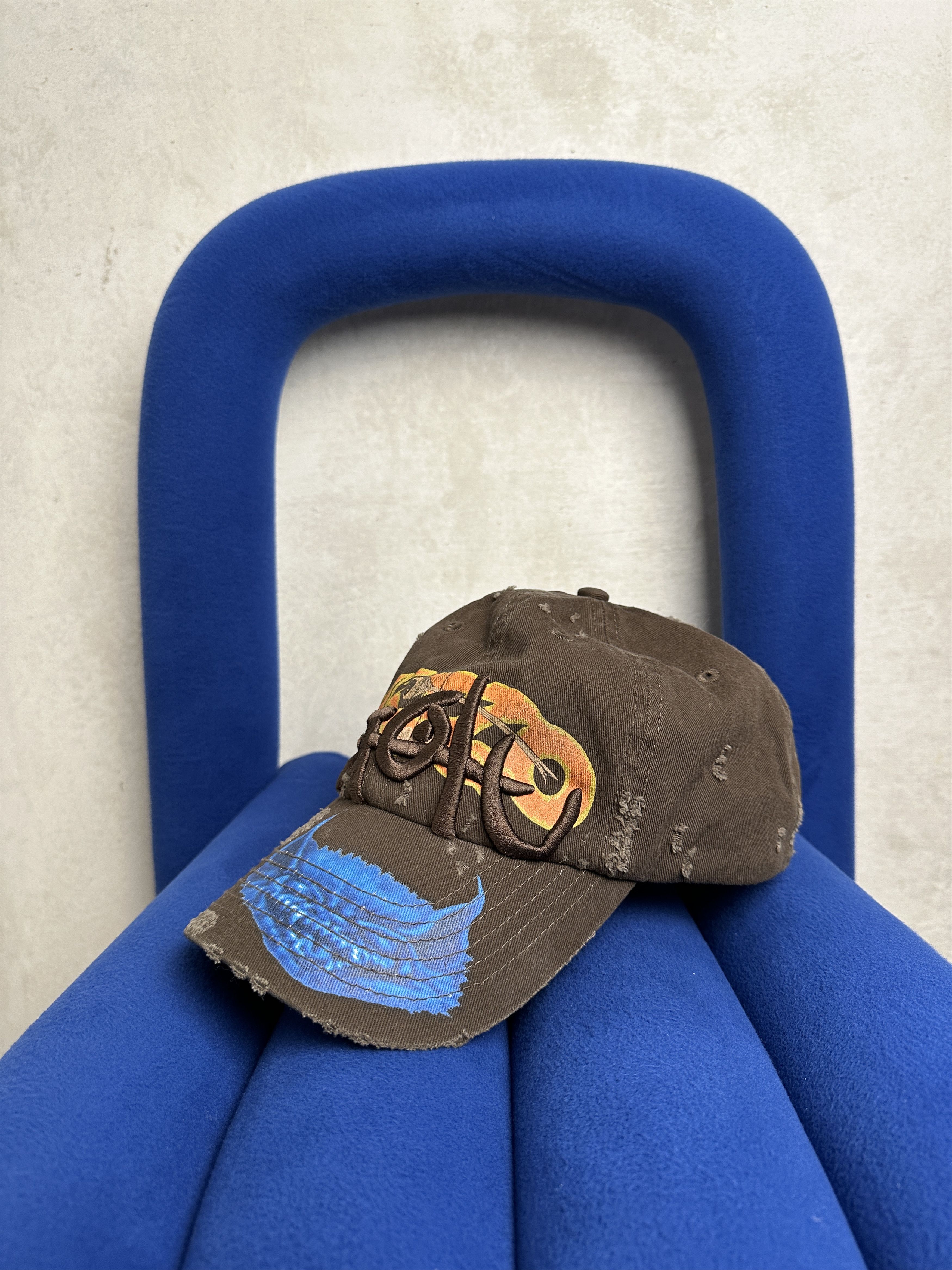 B*e様 Travis Scott Barcelona 1899 hat cap Travis Scott x FC Barcelona 1899 Distressed Hat Multicolor