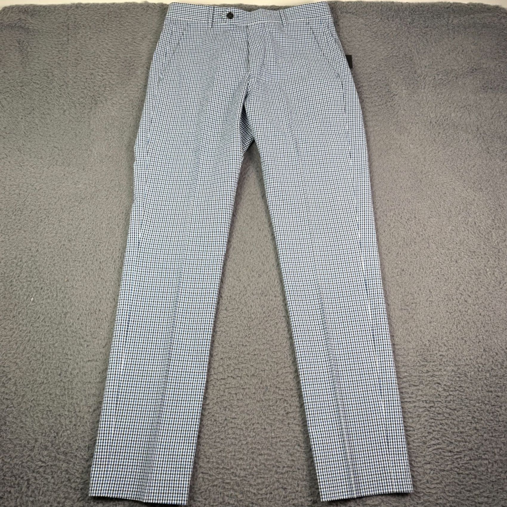 Todd Snyder Todd Snyder Pants Mens 28x32 Blue Seersucker Gingham Dress Trouser Zanieri Size US 28 / EU 44 - 2 Thumbnail