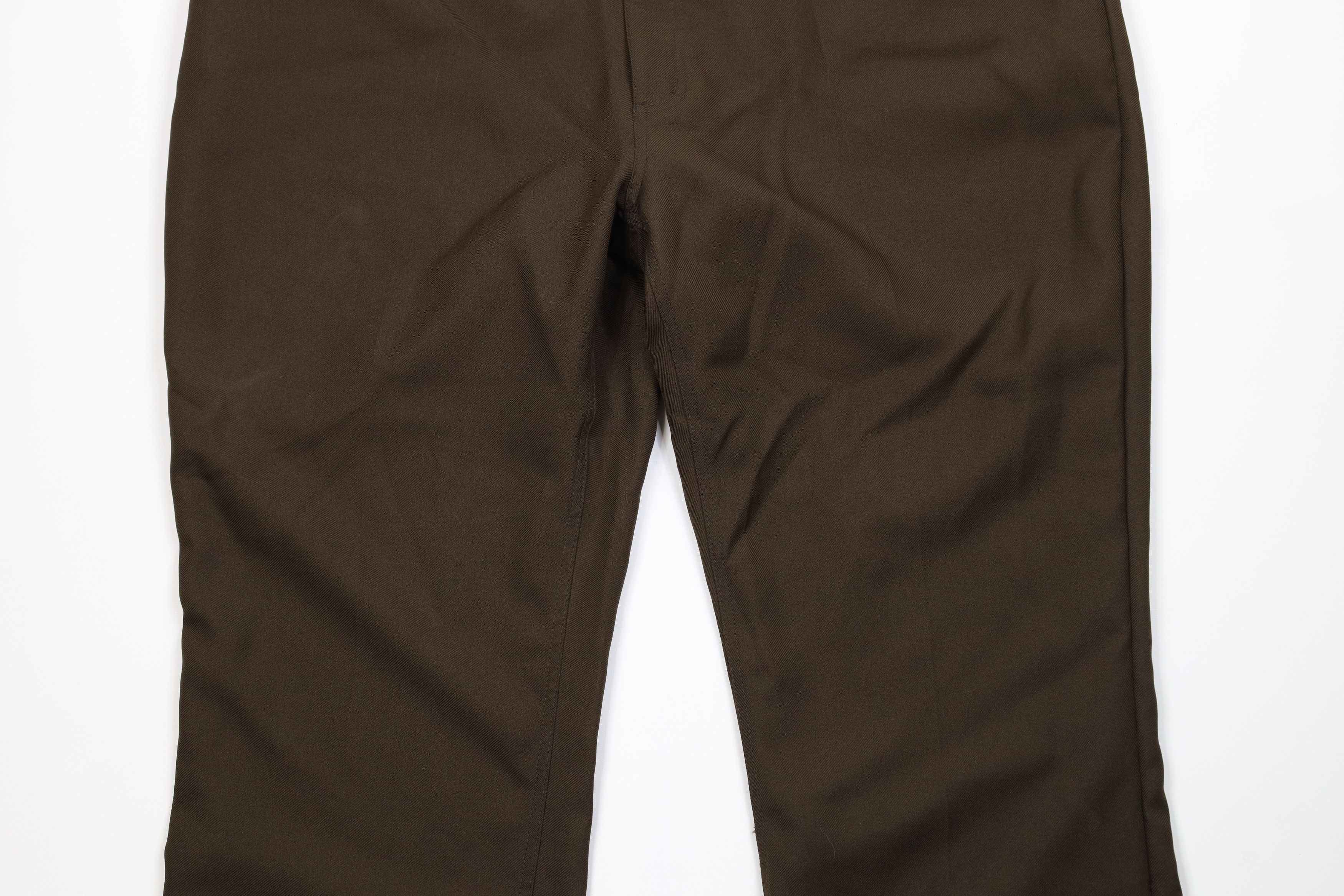 Vintage Vintage 90s Streetwear Wide Leg Chino Pants Brown Polyester Size US 44 / EU 60 - 3 Thumbnail
