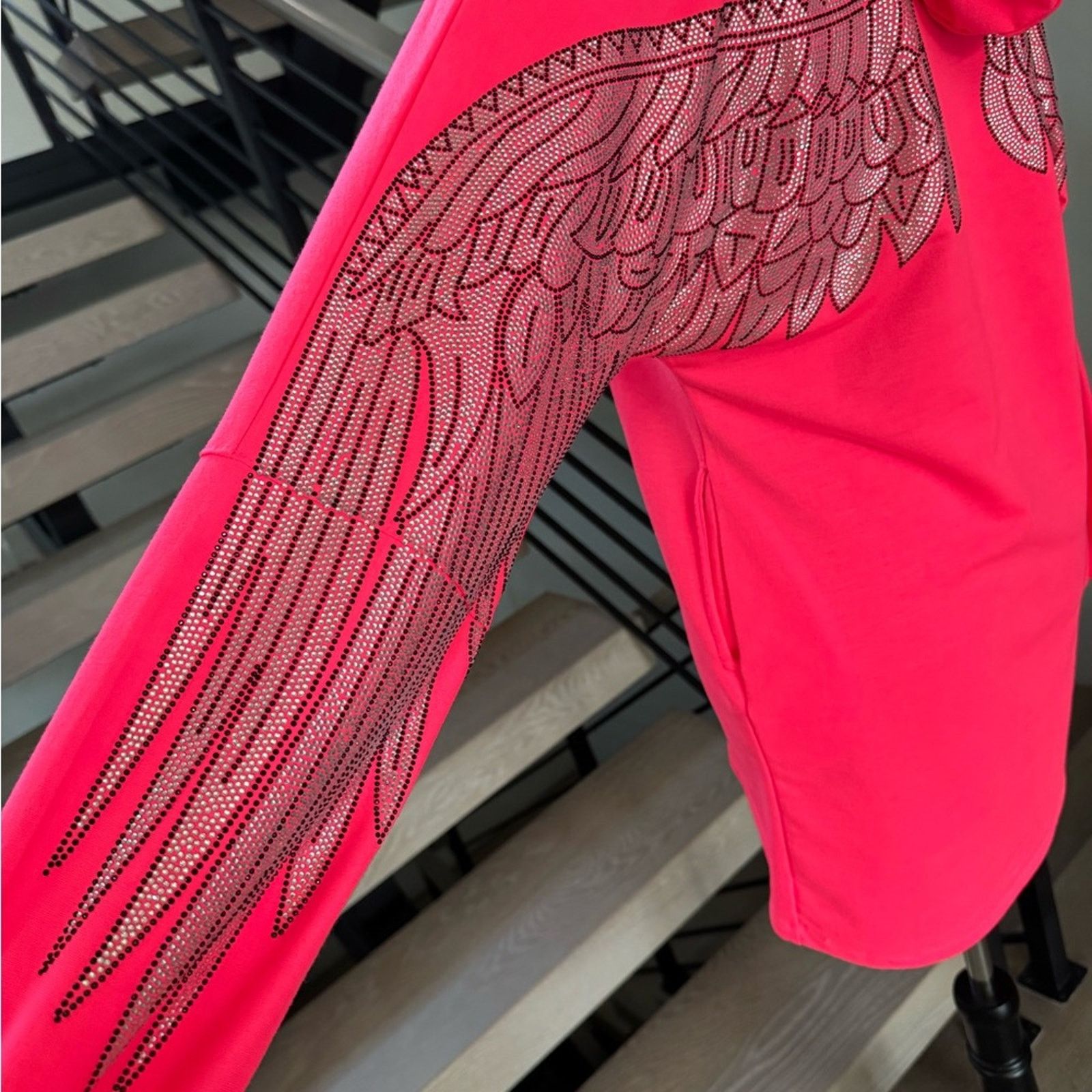 Other New Hot Pink Hoodie Dress with pockets and Wing Design Size S / US 4 / IT 40 - 6 Thumbnail