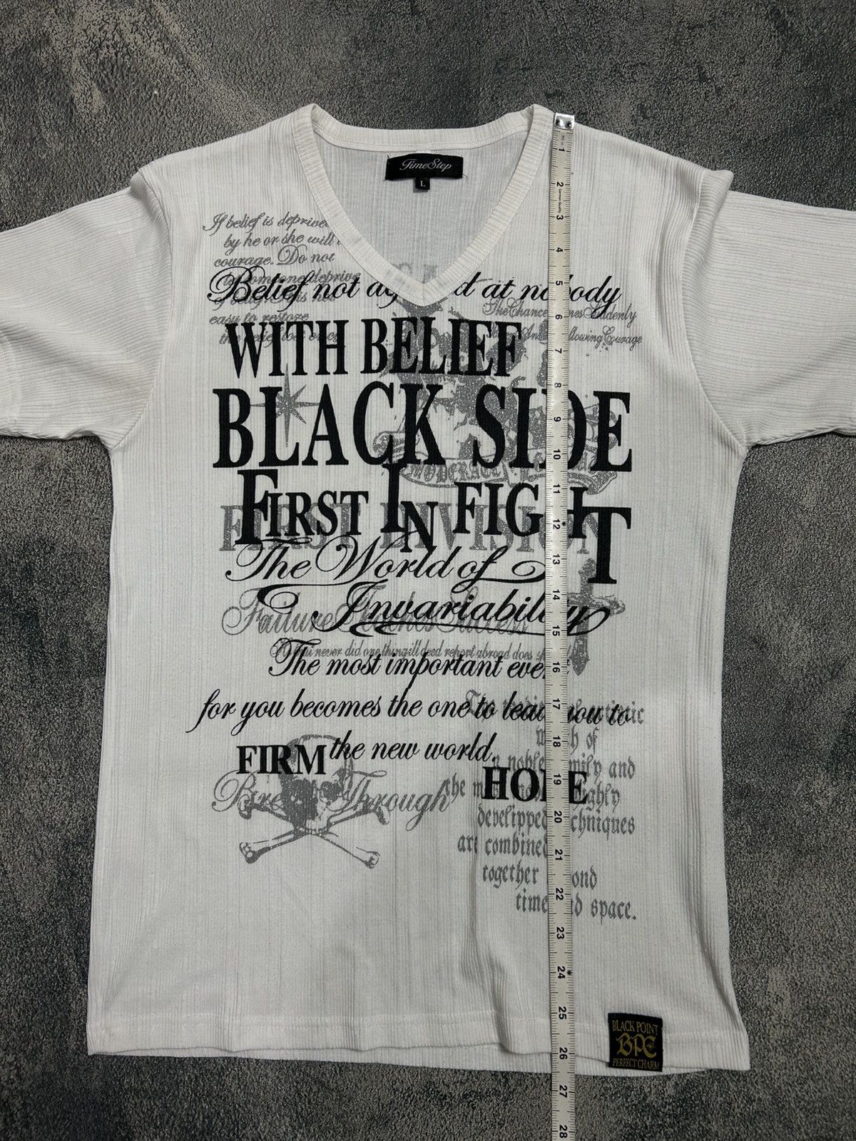 Japanese Brand Time Step Heisei Gal tshirt Grunge punk Lolita y2k skull Size US M / EU 48-50 / 2 - 8 Thumbnail