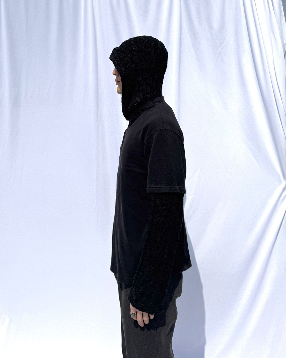 Japanese Brand × Vintage seesway satiate knit-sleeve t-shirt Size US L / EU 52-54 / 3 - 6 Thumbnail