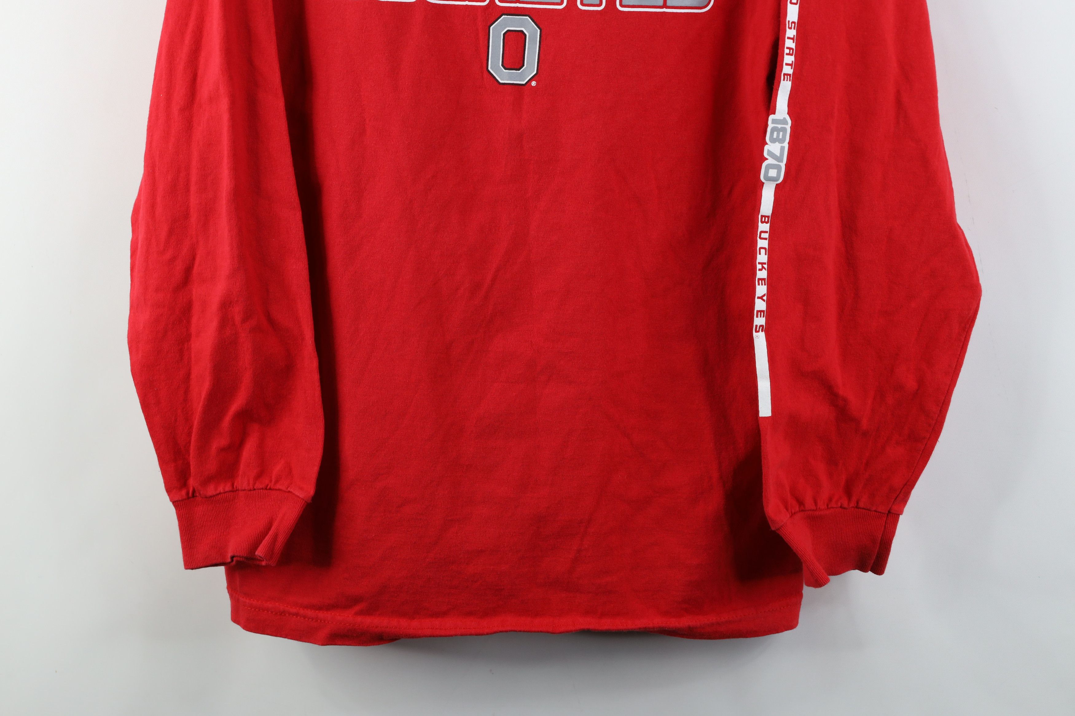 Vintage Vintage Ohio State University Long Sleeve T-Shirt Red Cotton Size US L / EU 52-54 / 3 - 3 Thumbnail