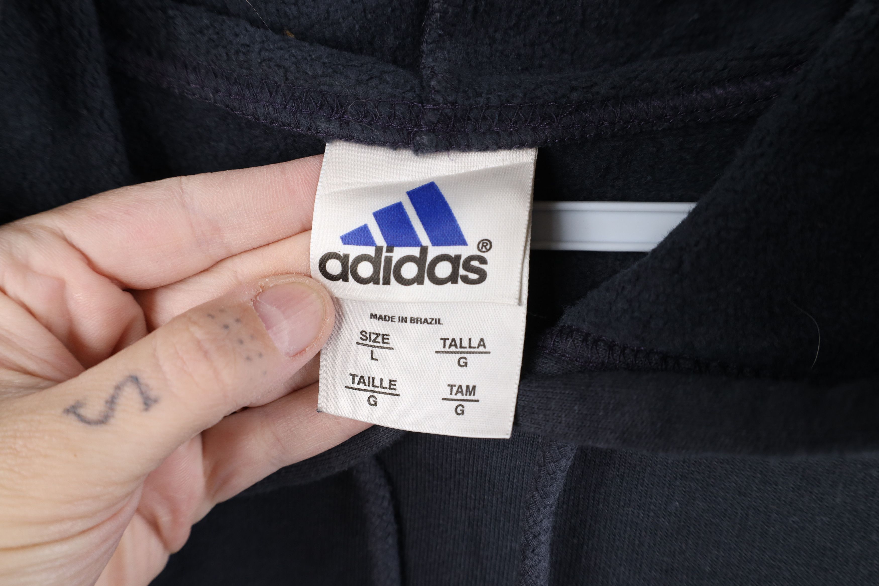 Adidas Vintage 90s Y2K Adidas Spell Hoodie Sweatshirt Steel Blue Size US L / EU 52-54 / 3 - 9 Thumbnail