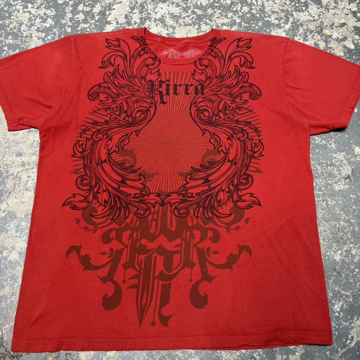 Affliction Vintage Kirra Red Y2K Grunt Grunge Tshirt Size US L / EU 52-54 / 3 - 6 Thumbnail