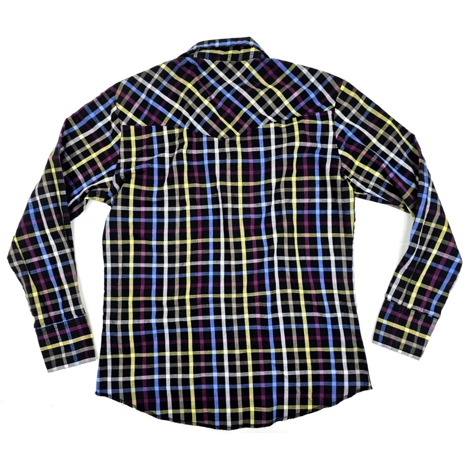 Vintage VINTAGE Rustler Shirt Plaid X-Long Tail Pearl Snap Mens L Size US L / EU 52-54 / 3 - 6 Thumbnail