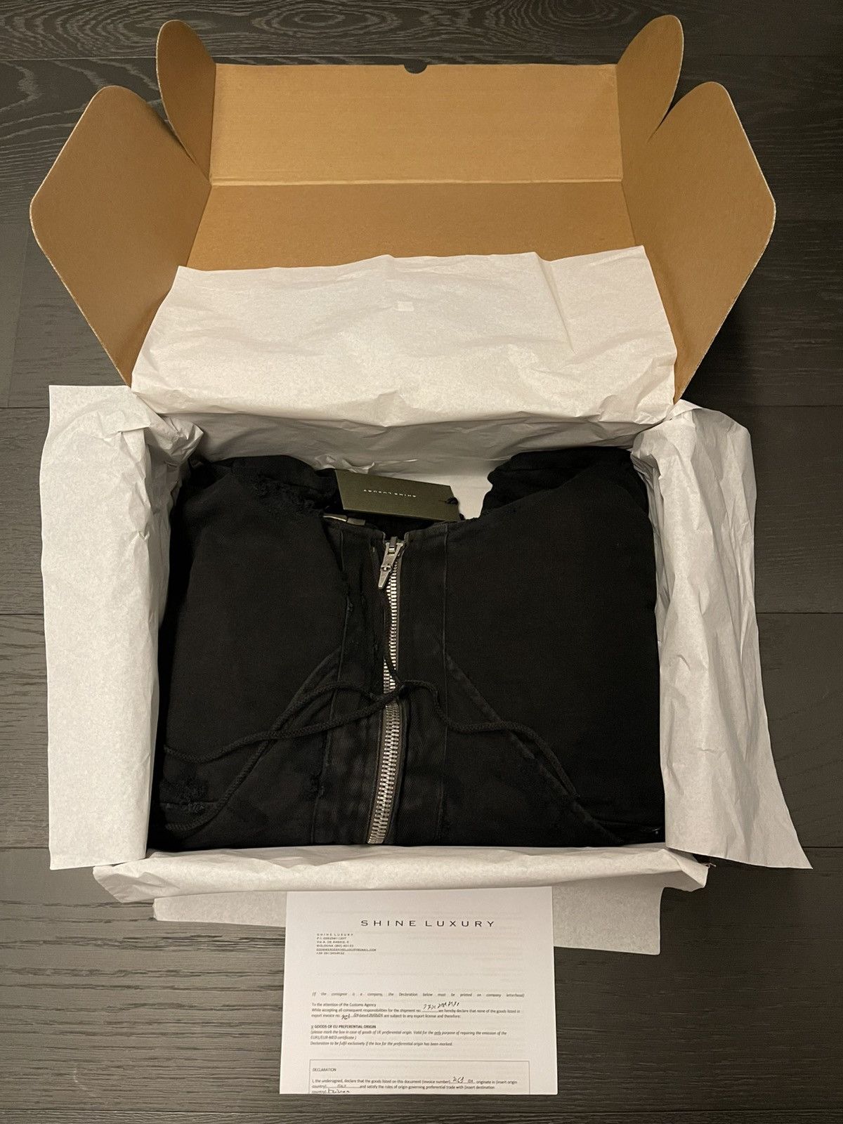 SHINE LUXURY 《SLURP HIGH》SHINE LUXURY “GOLUCIDA”ZIPPER CARGO HOODIE Size US L / EU 52-54 / 3 - 13 Thumbnail