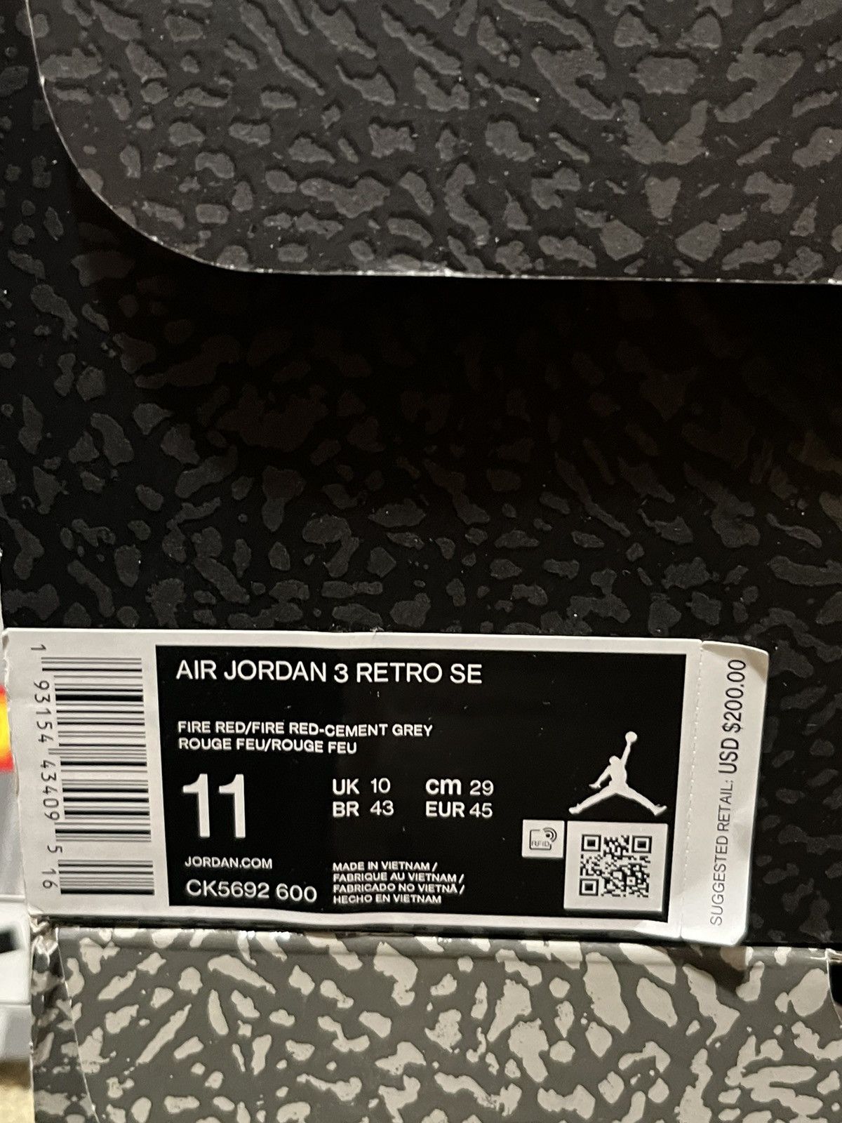 Jordan Brand Air Jordan 3 Retro SE Fire Red Size 11 Size US 11 / EU 44 - 10 Thumbnail