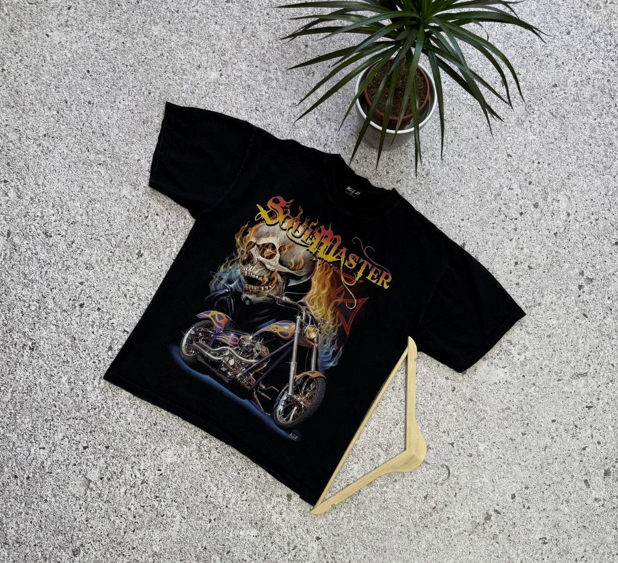 Harley Davidson × Vintage Vintage 1990’s Soul Master Ghost Rider West Choppers T-Shirt Size US XL / EU 56 / 4 - 1 Thumbnail