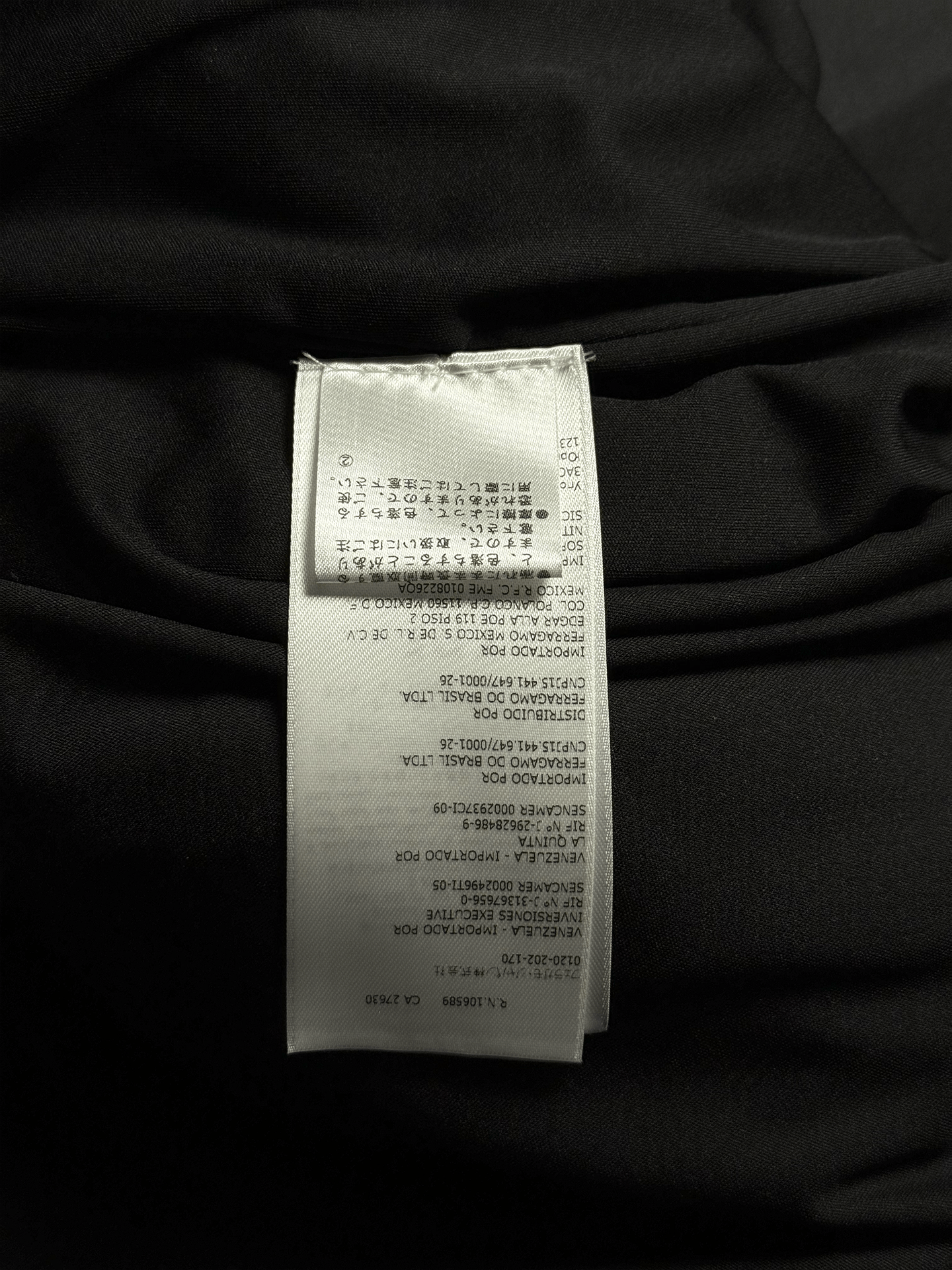 Salvatore Ferragamo Ferragamo black asymmetric draped long sleeve dress Size M / US 6-8 / IT 42-44 - 4 Thumbnail