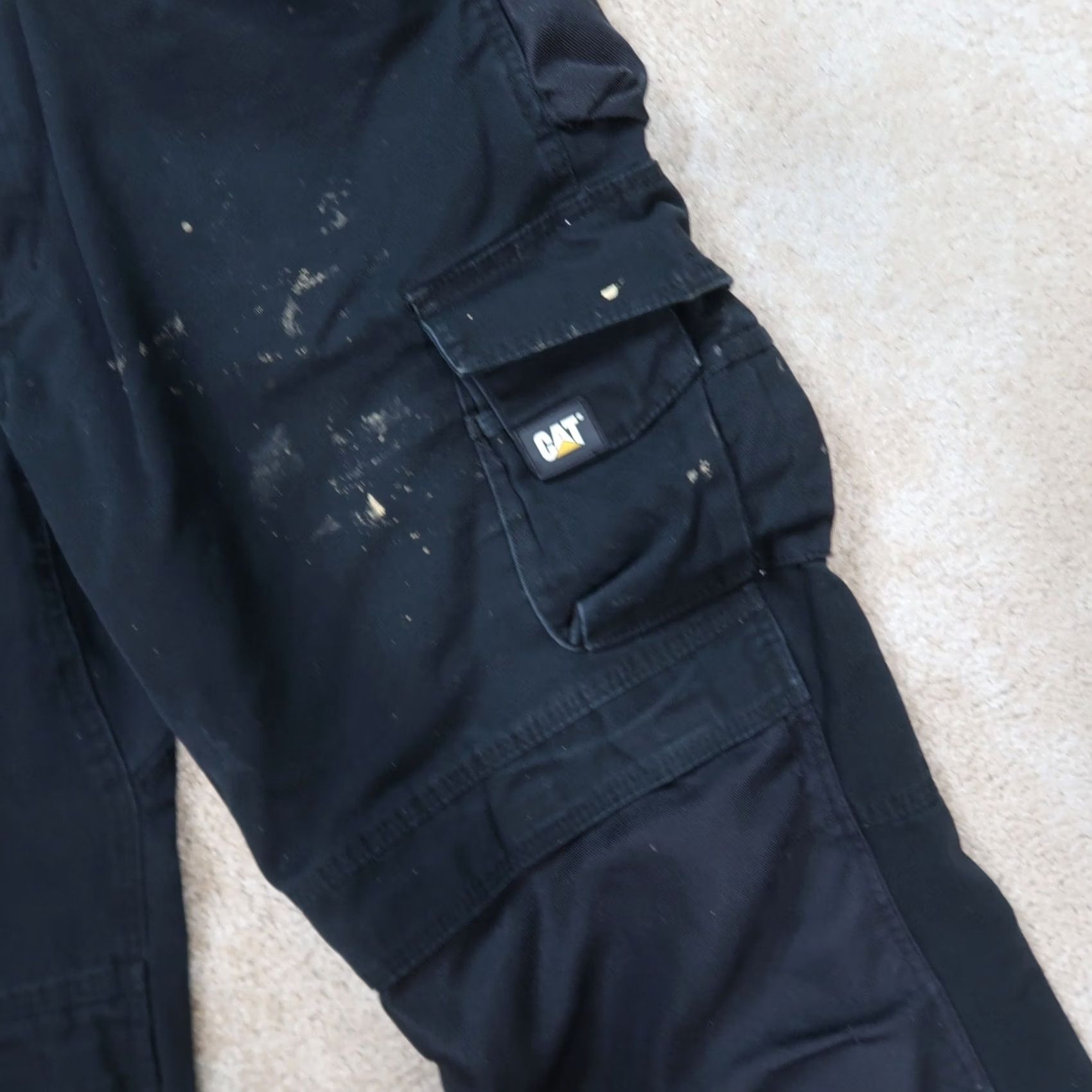 Caterpillar Caterpillar Cargo Pants Mens 40x32 Black CAT WorkWear Distressed Cargo Pants Regular Straight Men Black Cat Workwear Size US 40 / EU 56 - 4 Thumbnail