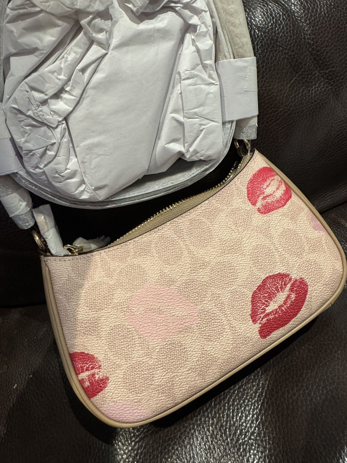 Coach Coach Teri Mini Crossbody Bag In Signature Canvas With Lips Size ONE SIZE - 2 Thumbnail