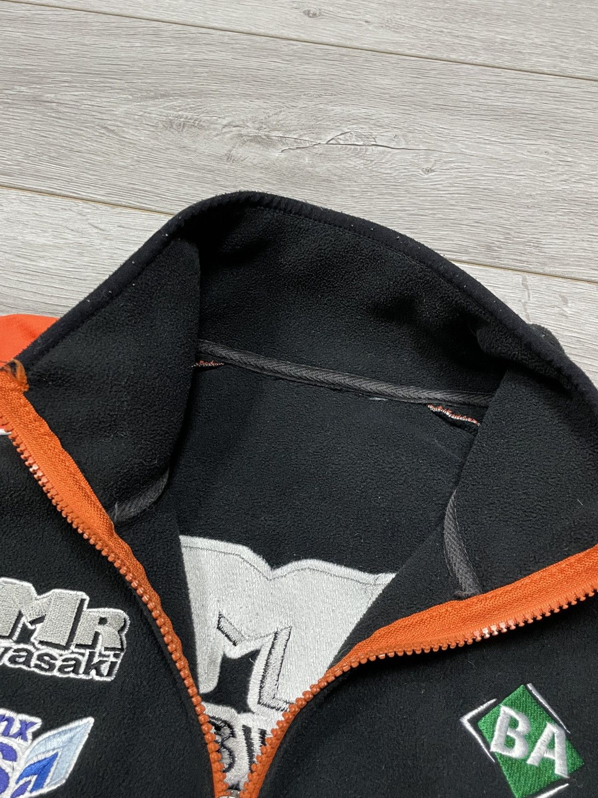 Japanese Brand × Vintage Kawasaki kMr vintage fleece zip jacket Size US L / EU 52-54 / 3 - 6 Thumbnail