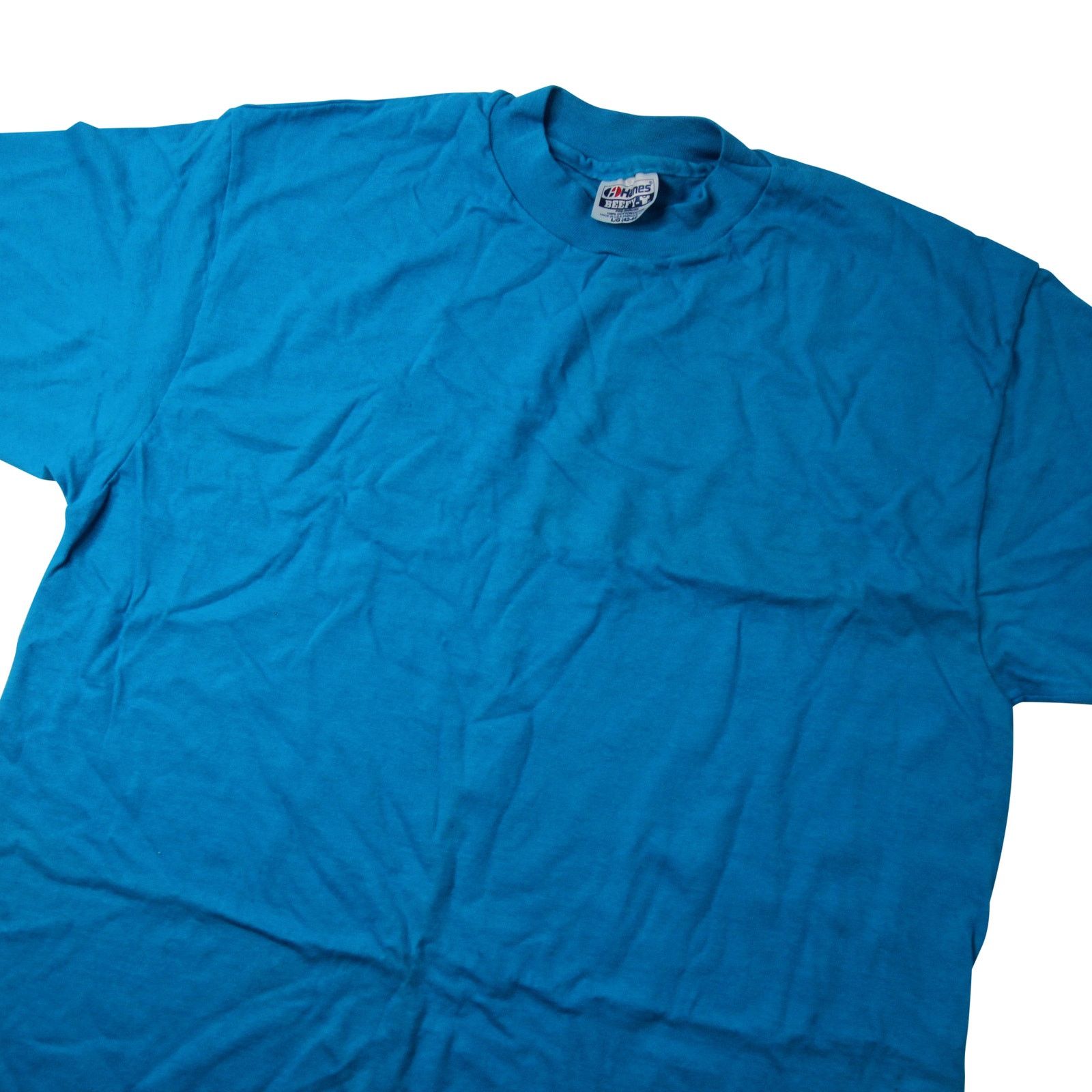 Hanes × Vintage Vintage Hanes Beef-T Blank T Shirt Size US L / EU 52-54 / 3 - 2 Thumbnail