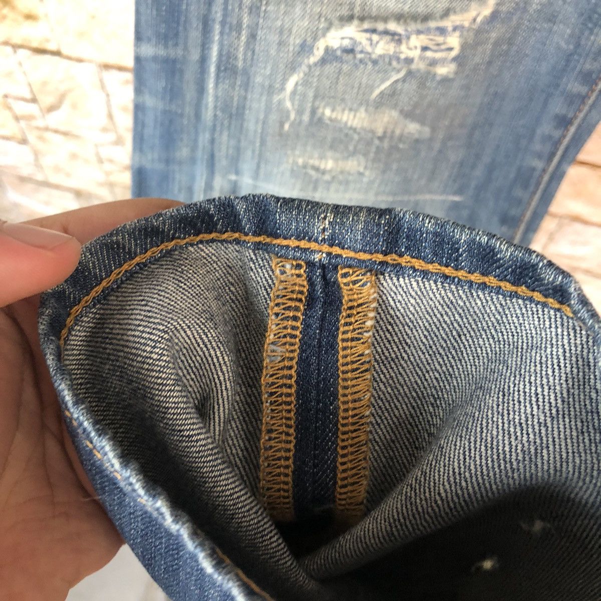 Japanese Brand Japanese Brand Blue Distressed Denim Pants #A997 Size US 28 / EU 44 - 9 Thumbnail
