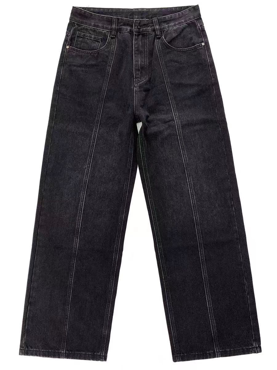 Japanese Brand × Vintage Vintage Washed Spliced Loose Casual Black Jeans Size US 34 / EU 50 - 5 Thumbnail