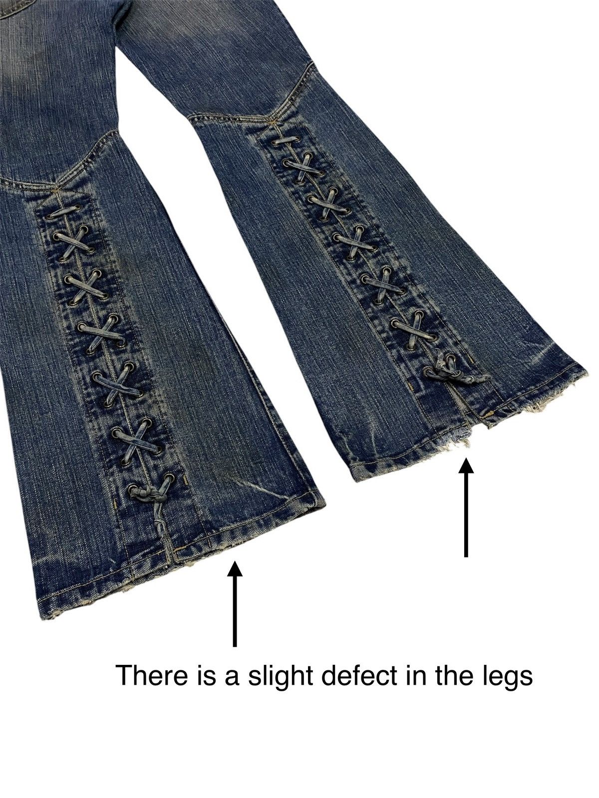 Tornado Mart 💃Tornado Mart Mud Wash Backlace Flared Jeans Size US 30 / EU 46 - 9 Thumbnail