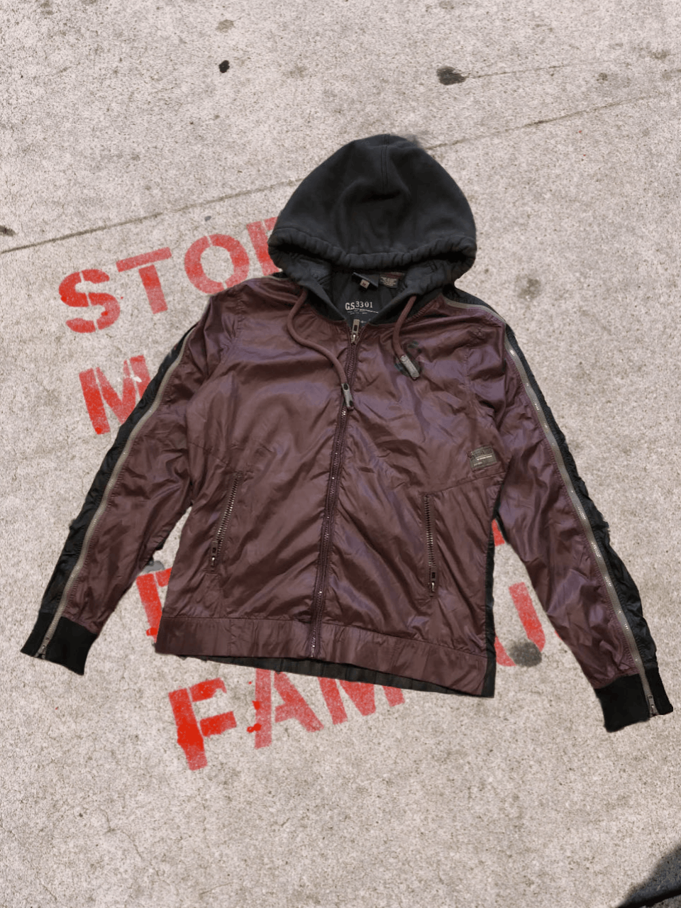 Streetwear Jacket Zip Print G-Star Raw Y2K GS01