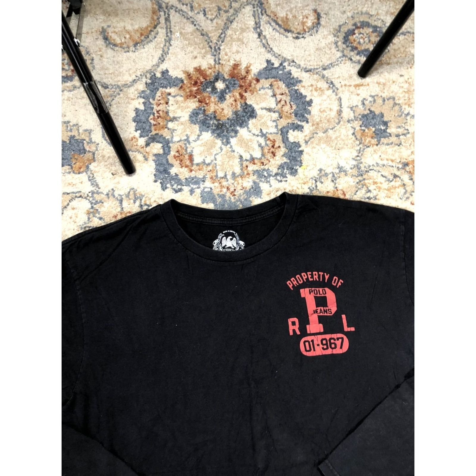 Vintage Polo Jeans Co Shirt Mens 2XL Black Long Sleeve Property Of R L Graphic Tee Size US XXL / EU 58 / 5 - 2 Thumbnail
