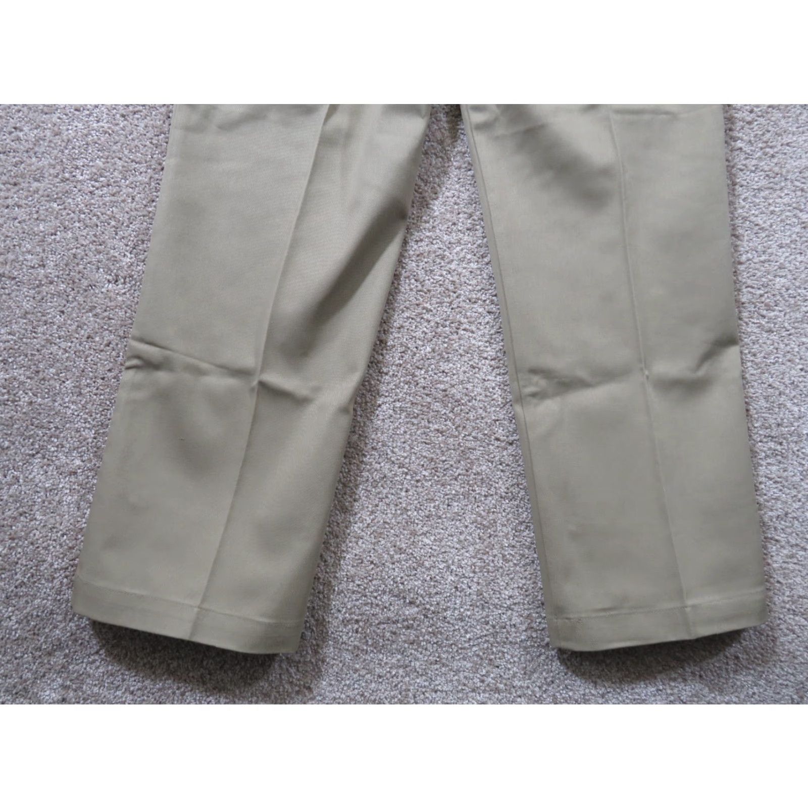 Dickies Dickies Men’s Twill Pants Khaki Straight 34X32 Work Plain Front Scotchgard Beige Cotton Polyester Blend Flat Front Regular Leg Mens Size US 34 / EU 50 - 2 Thumbnail