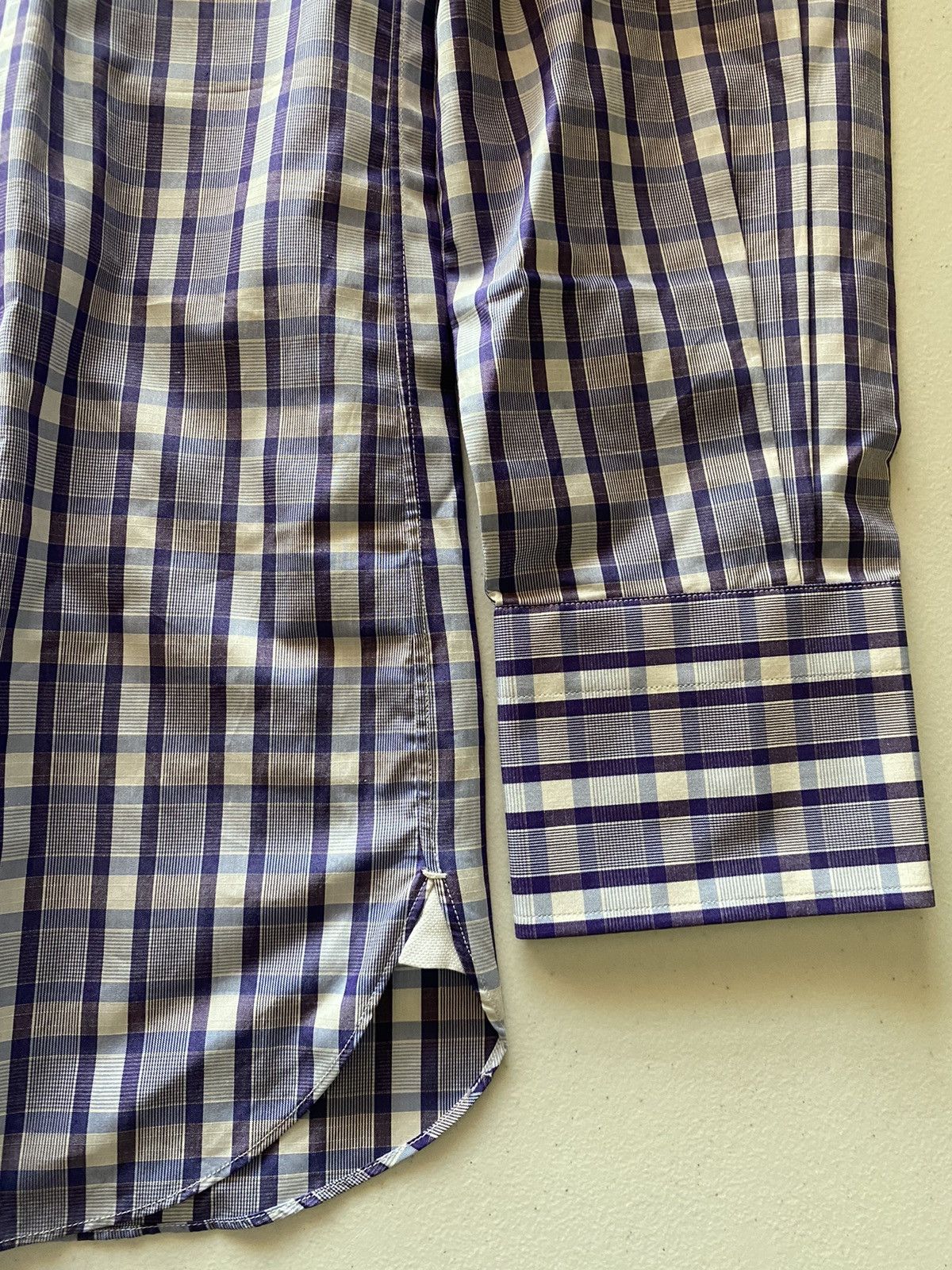 Tom Ford Tom Ford blue purple check shirt 16.5 42e NEW Size US L / EU 52-54 / 3 - 3 Thumbnail