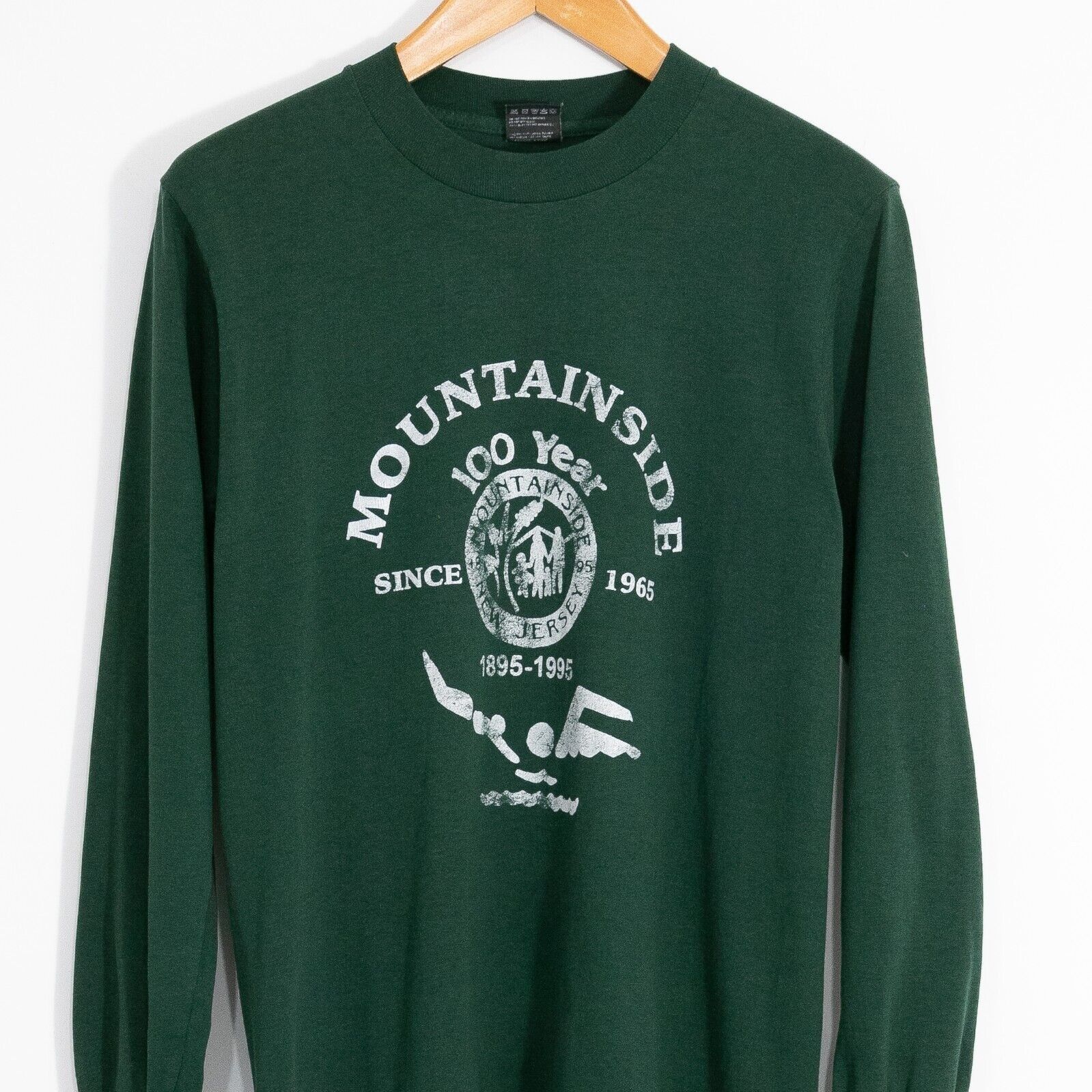 Vintage Vintage 90s Mountainside New Jersey T Shirt M - Long Sleeve Size US M / EU 48-50 / 2 - 2 Thumbnail