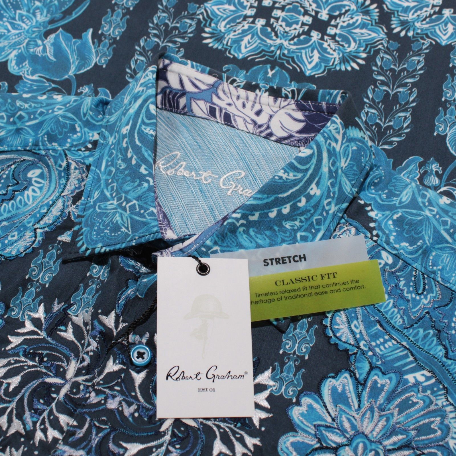 Robert Graham Robert Graham New with tags Shirt Size L US In Blue Size US L / EU 52-54 / 3 - 1 Thumbnail